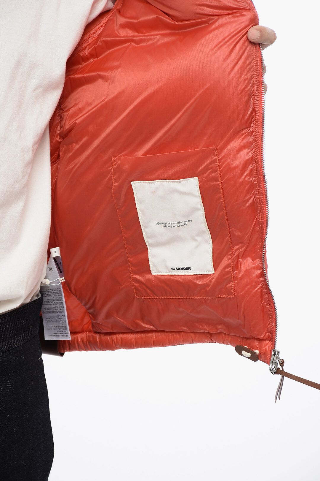 Jil Sander og1mm0625 Rip-Stop Quilted Hooded Down Jacket in Red Size US M / EU 48-50 / 2 - 5 Thumbnail