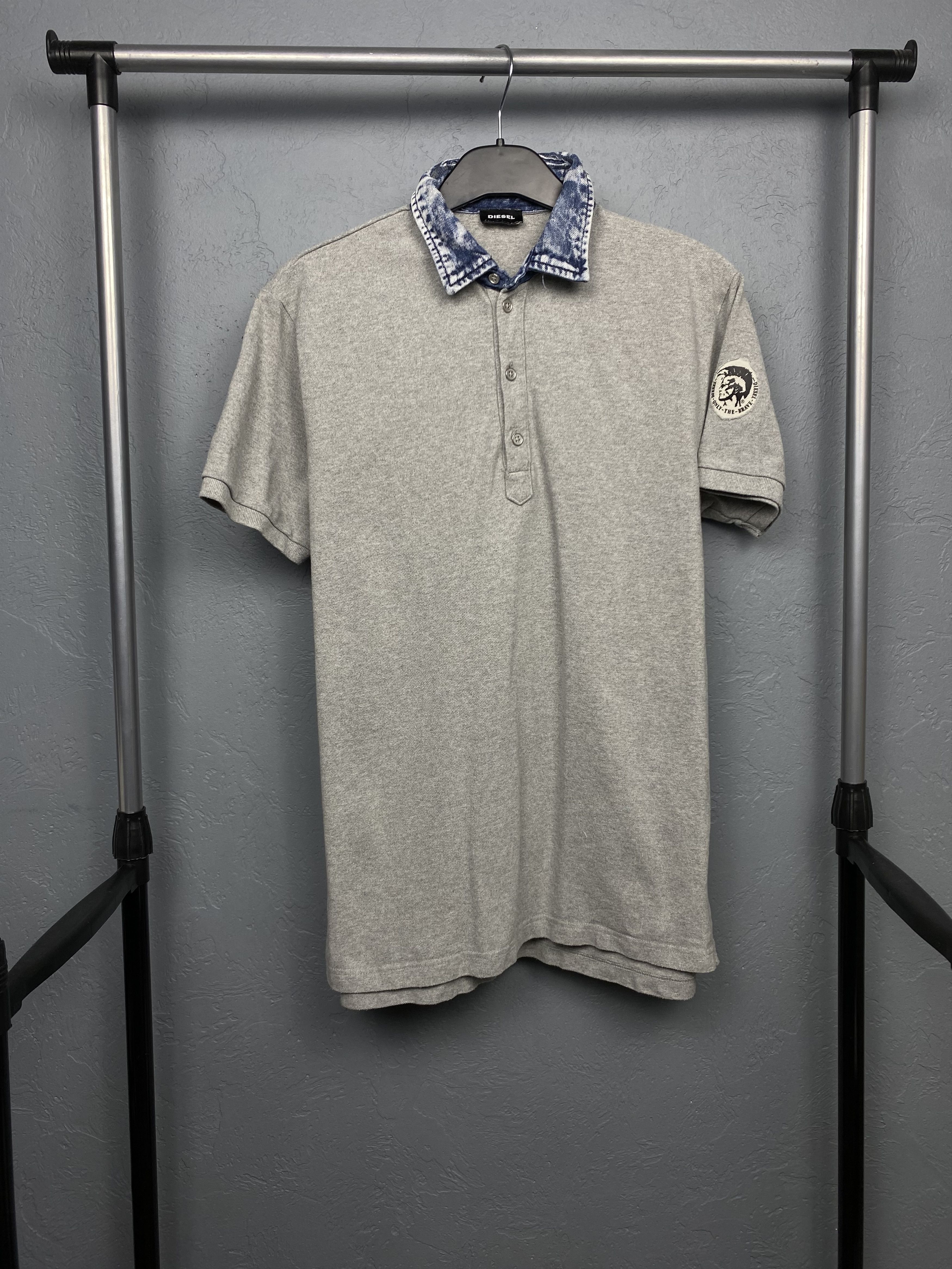 Diesel × Vintage Diesel Vintage Mens Punk Logo Polo Shirt Size US M / EU 48-50 / 2 - 1 Thumbnail