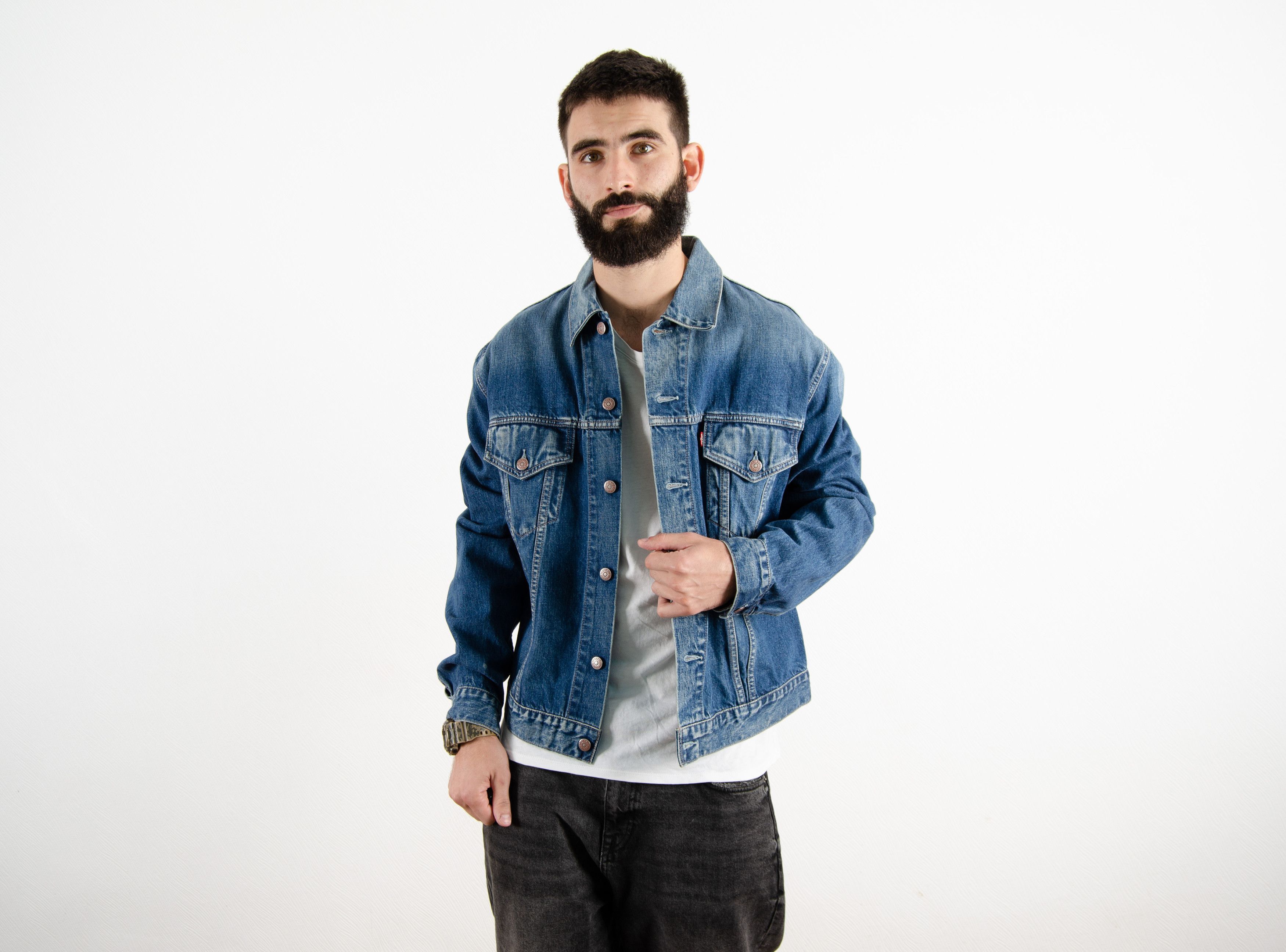 Levi's Vintage Levi's Washed Blue Denim Trucker Jeans Jacket Size US M / EU 48-50 / 2 - 1 Thumbnail