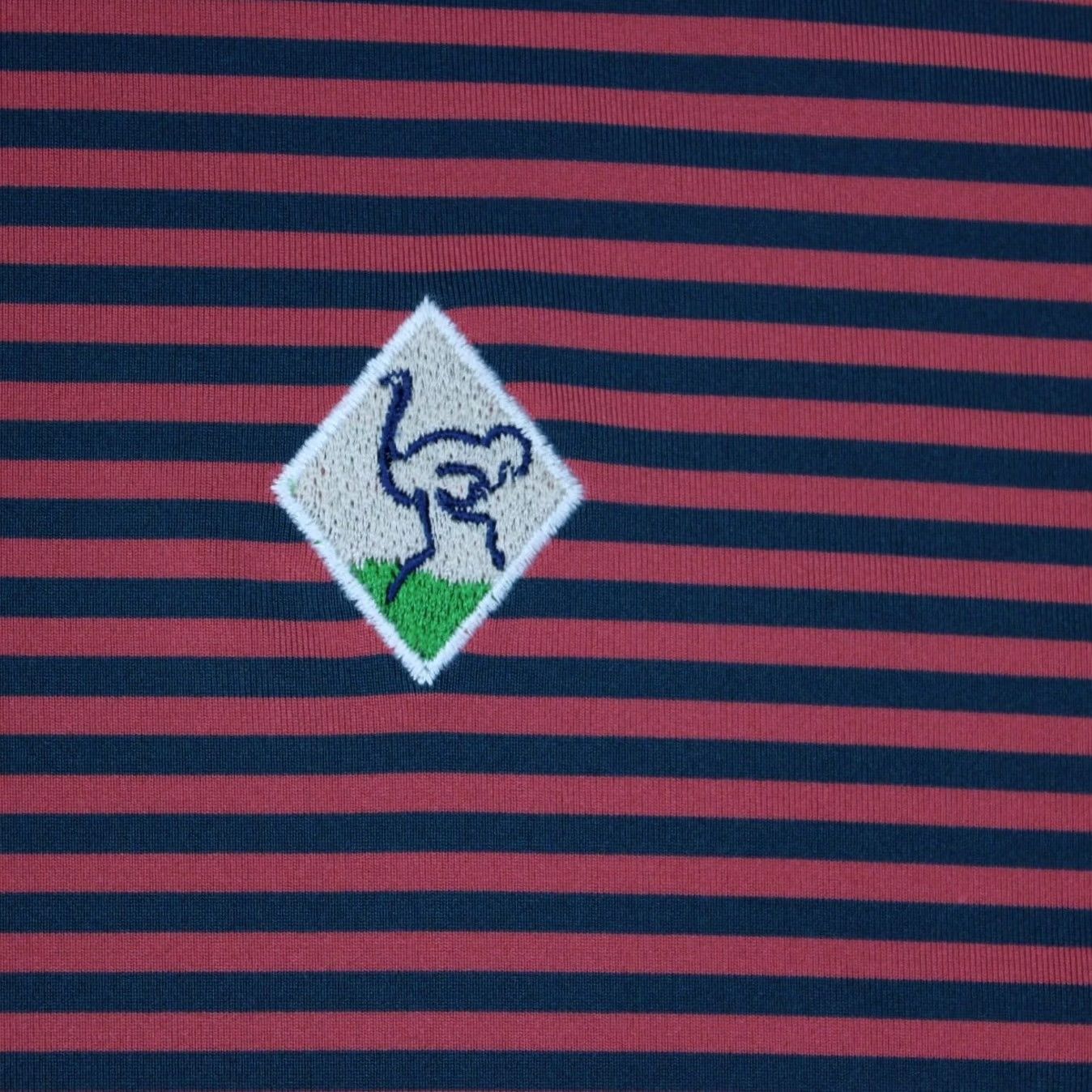 Peter Millar Peter Millar Summer Comfort Polo Shirt Men Large Pink/Blue Split Hem Stretch S/S Polo Shirt Mens Large Pink Blue Striped Golf Logo Polo Size US L / EU 52-54 / 3 - 6 Thumbnail