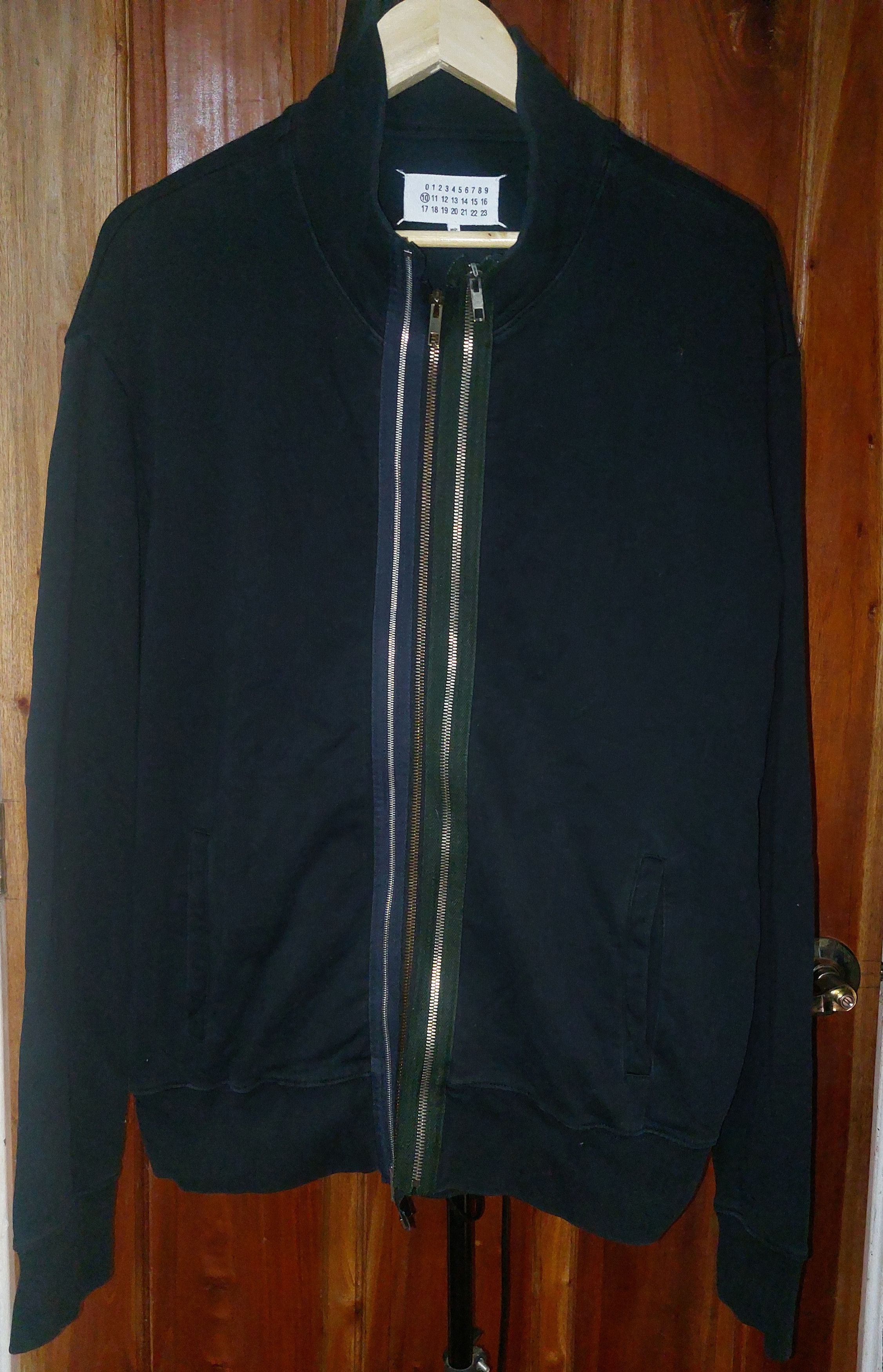 image of Maison Margiela Margiela Triple Zip Jacket in Black, Men's (Size Medium)
