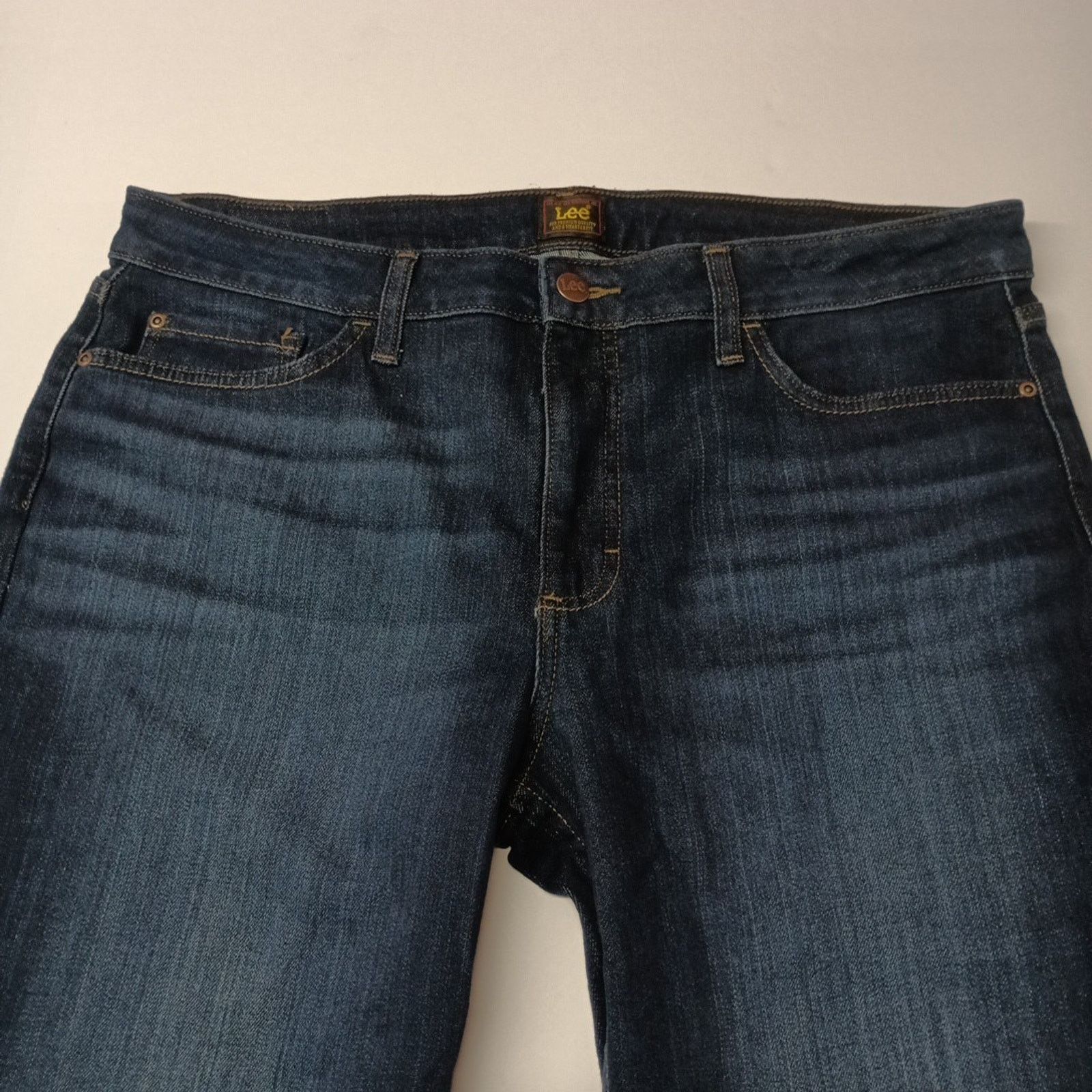Lee Lee Straight Jeans Womens 16 Medium Size 36x29 Blue Mid Rise Size 38" / US 16 / IT 52 - 5 Thumbnail