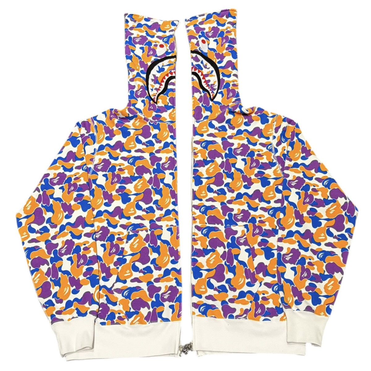 Bape BAPE LA Anniversary Camo Separate Shark Full Zip Hoodie Size US XXL / EU 58 / 5 - 4 Thumbnail