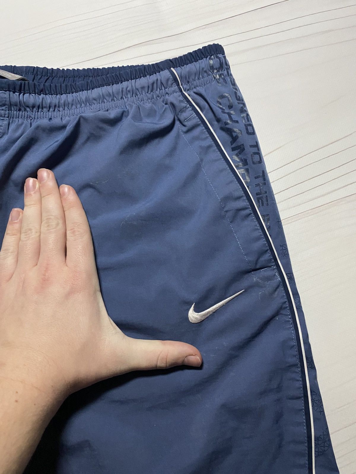 Nike × Vintage Vintage Nike Baggy fit parachute drill y2k pants Size US 34 / EU 50 - 9 Thumbnail