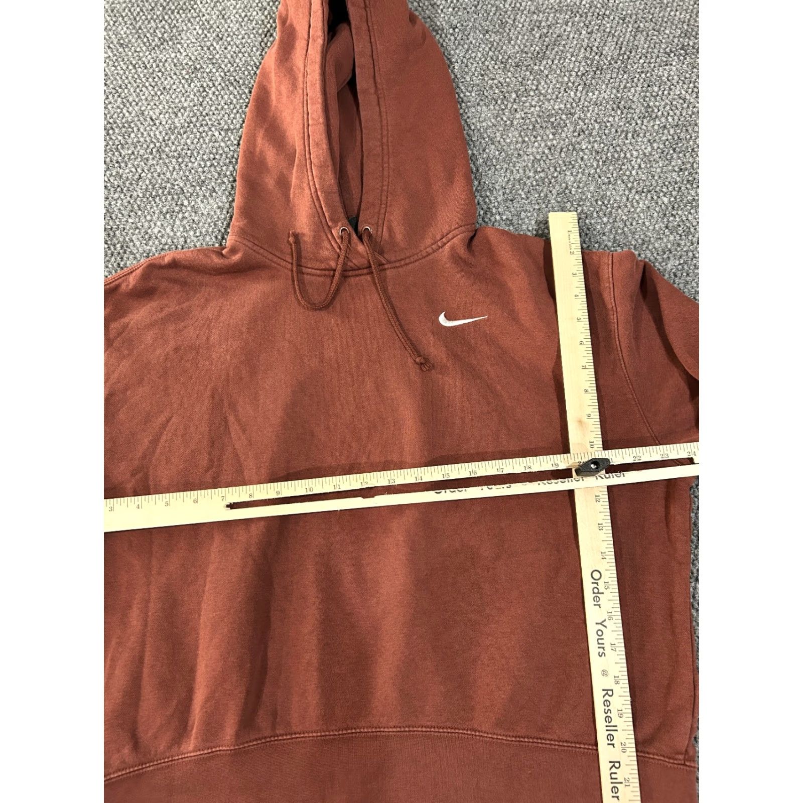 Nike Nike Hoodie Mens M Brown Swoosh Pullover Hooded Logo Graphic Print Pockets Casual Streetwear Size US M / EU 48-50 / 2 - 3 Thumbnail