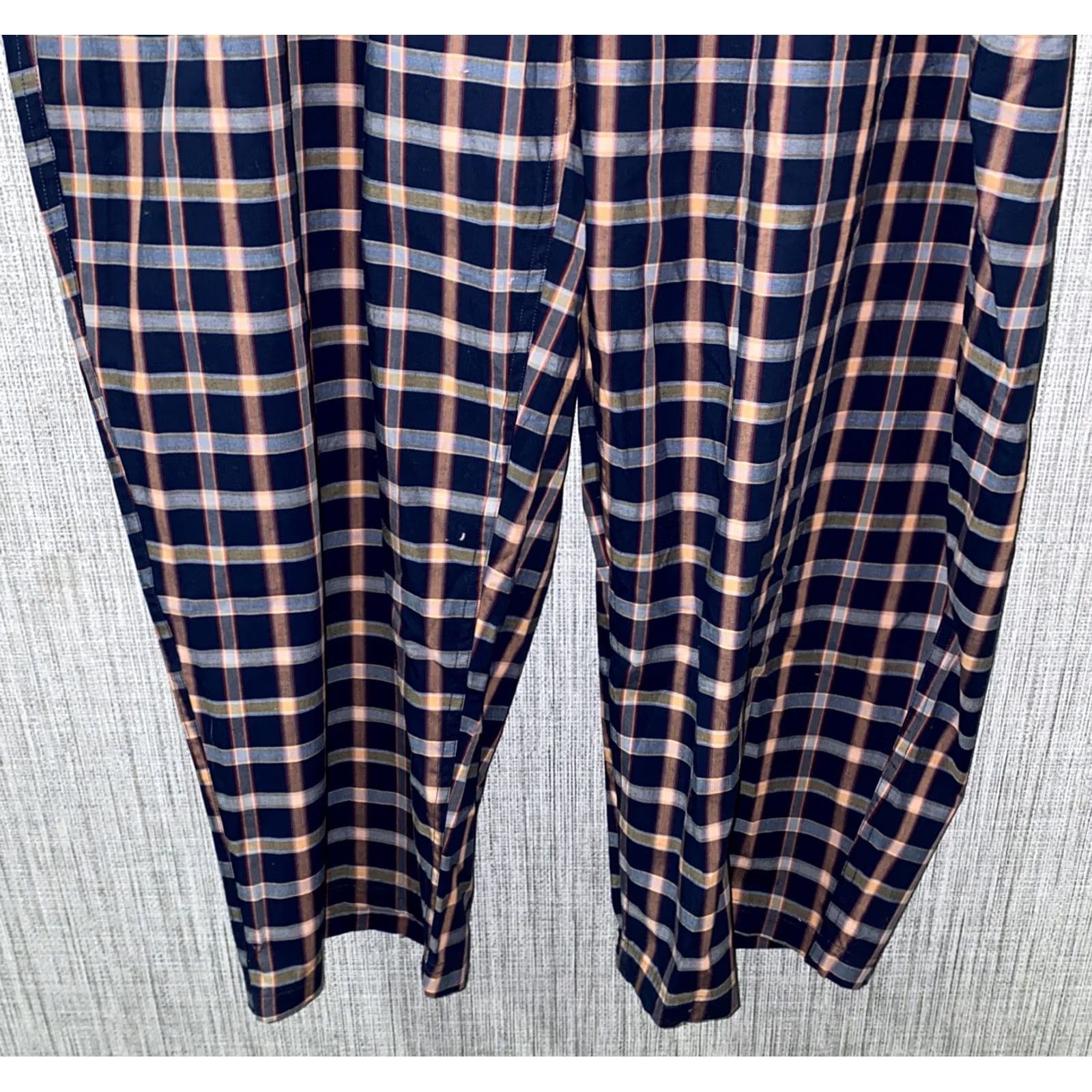 Cremieux Cremieux Pajama Pants Mens 4XB Blue/Orange Plaid NWT Size US 39 - 3 Thumbnail