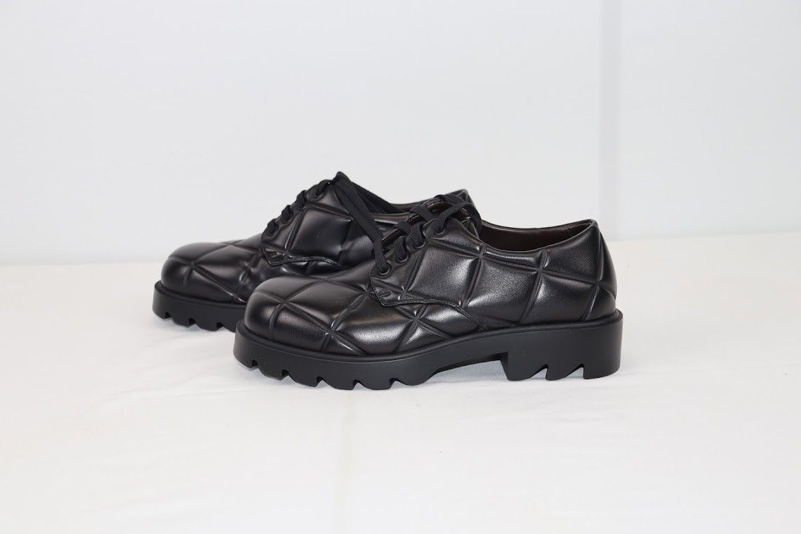 Bottega Veneta o1rshd1 Q.2 / Quilted Nappa Leather Strut Derby Shoes Size US 9 / EU 42 - 6 Thumbnail