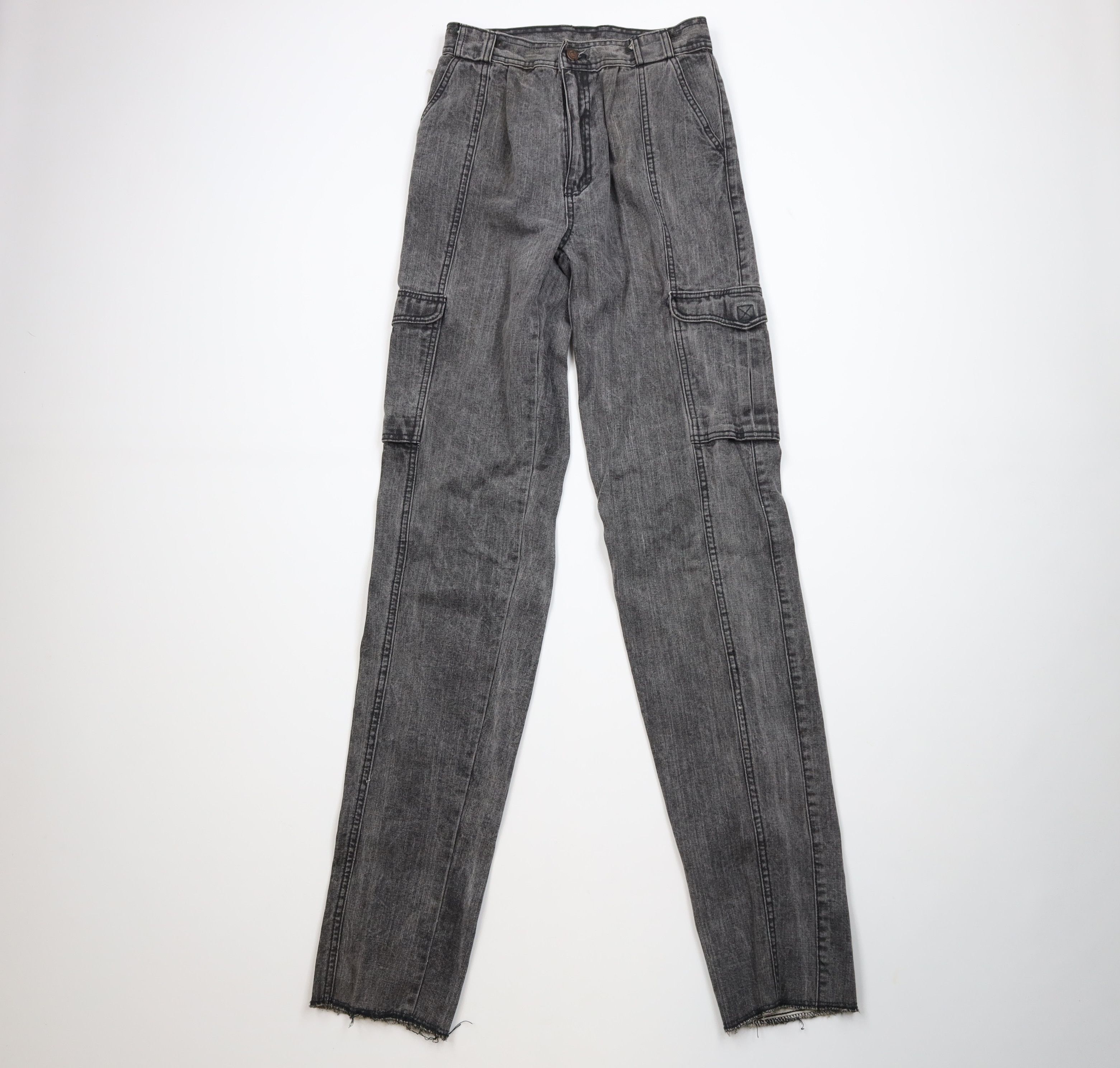 Vintage Vintage 80s 90s Streetwear Wash Straight Leg Cargo Jeans Size 26" / US 2 / IT 38 - 1 Thumbnail