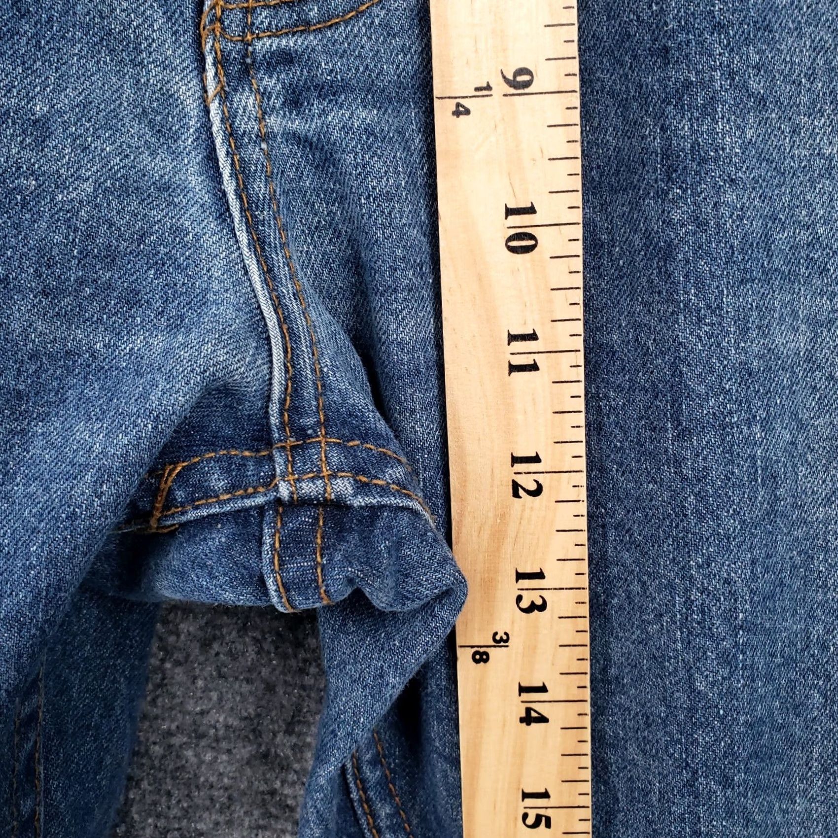 Denime Oscar Jeans Mens 38x30 Blue Straight Leg Medium Wash Zip Fly Cotton Denim (Vintage) Size US 38 / EU 54 - 5 Thumbnail