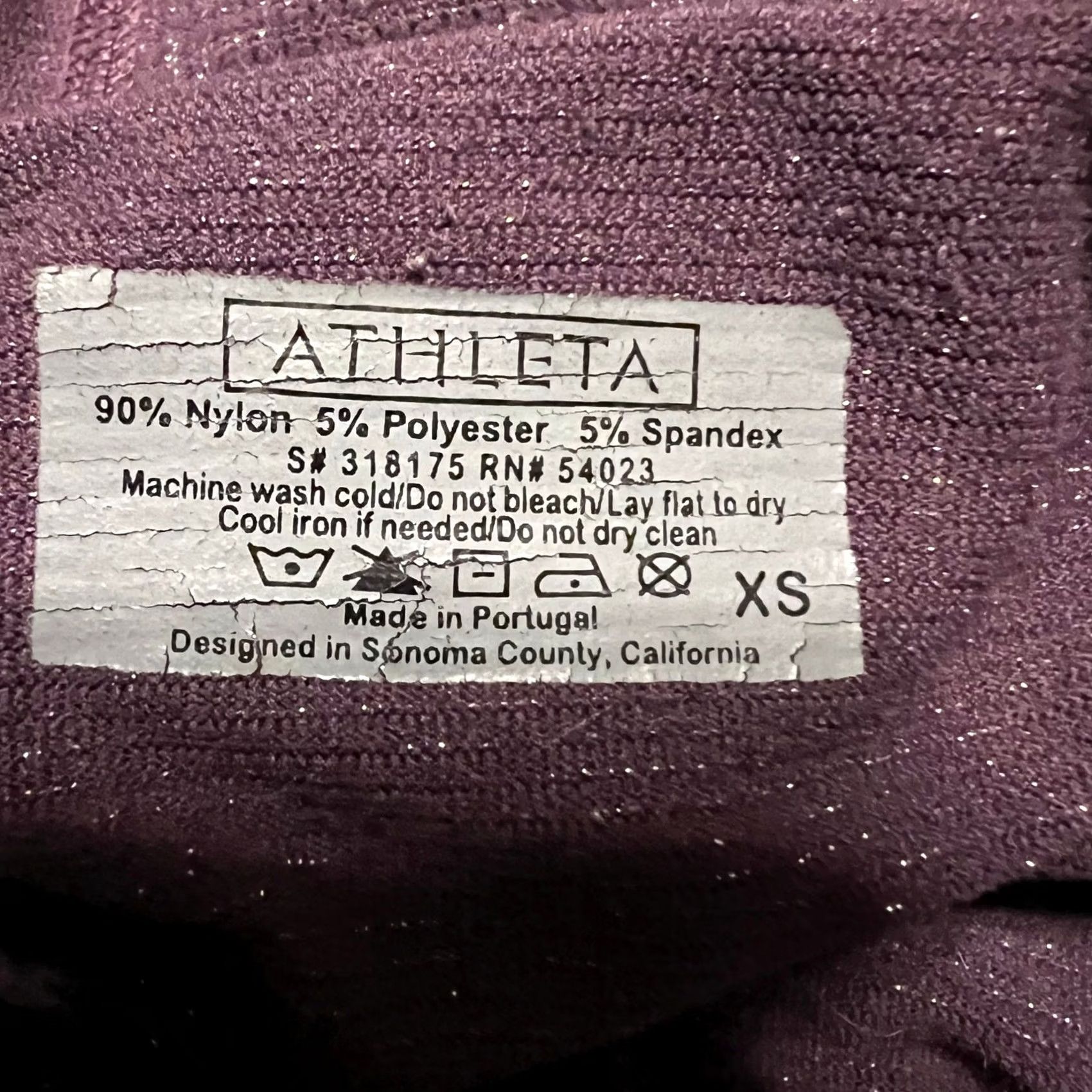 Athleta Athleta Hoodie Womens XS Seamless Shimmer Hoody Full Zip Ruched Purple Womens XS Hoodie Purple Size XS / US 0-2 / IT 36-38 - 7 Thumbnail
