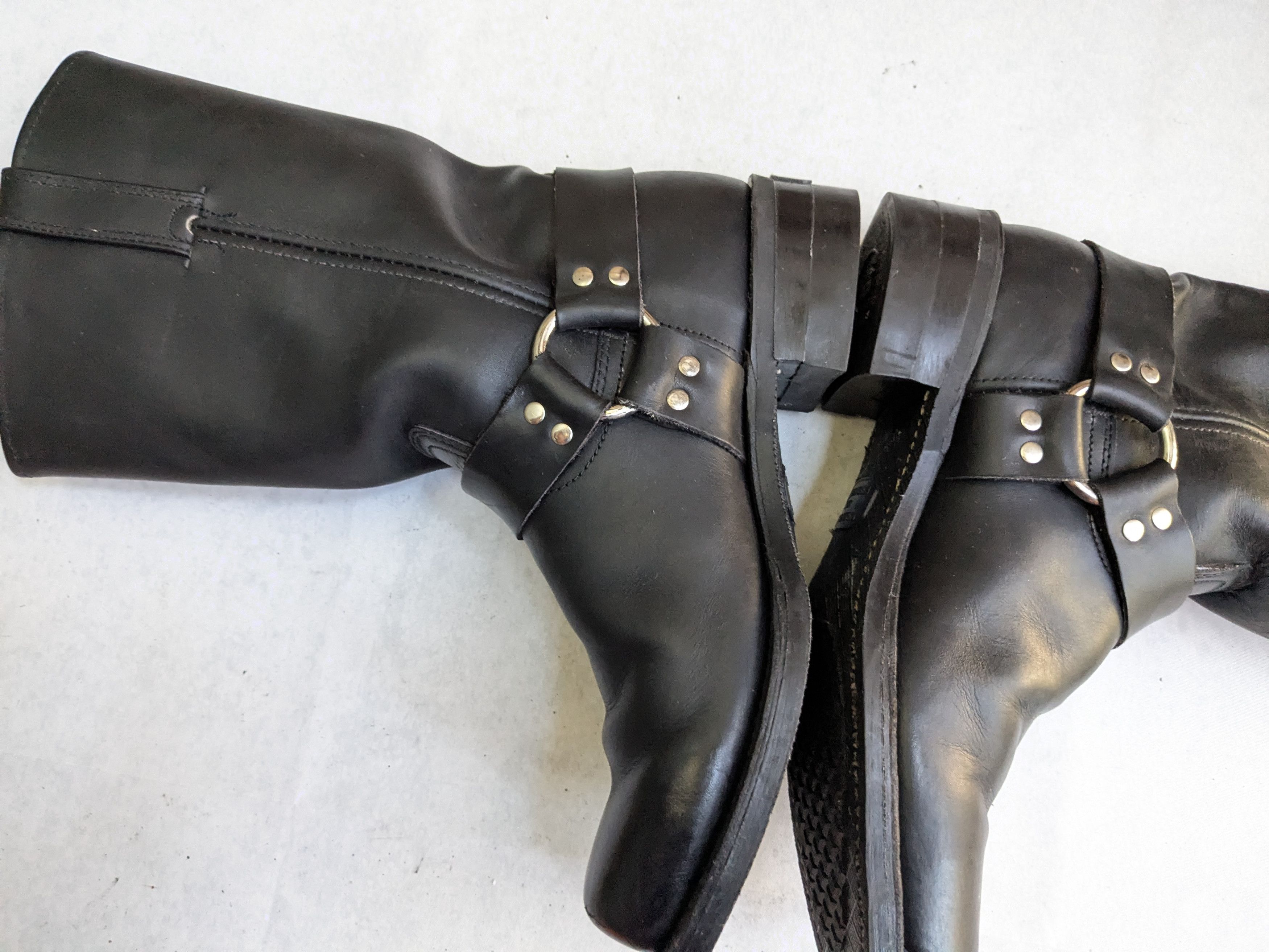 Frye Frye Harness Boots Black Leather 11 M Leather Buckle Size US 11 / EU 44 - 14 Thumbnail