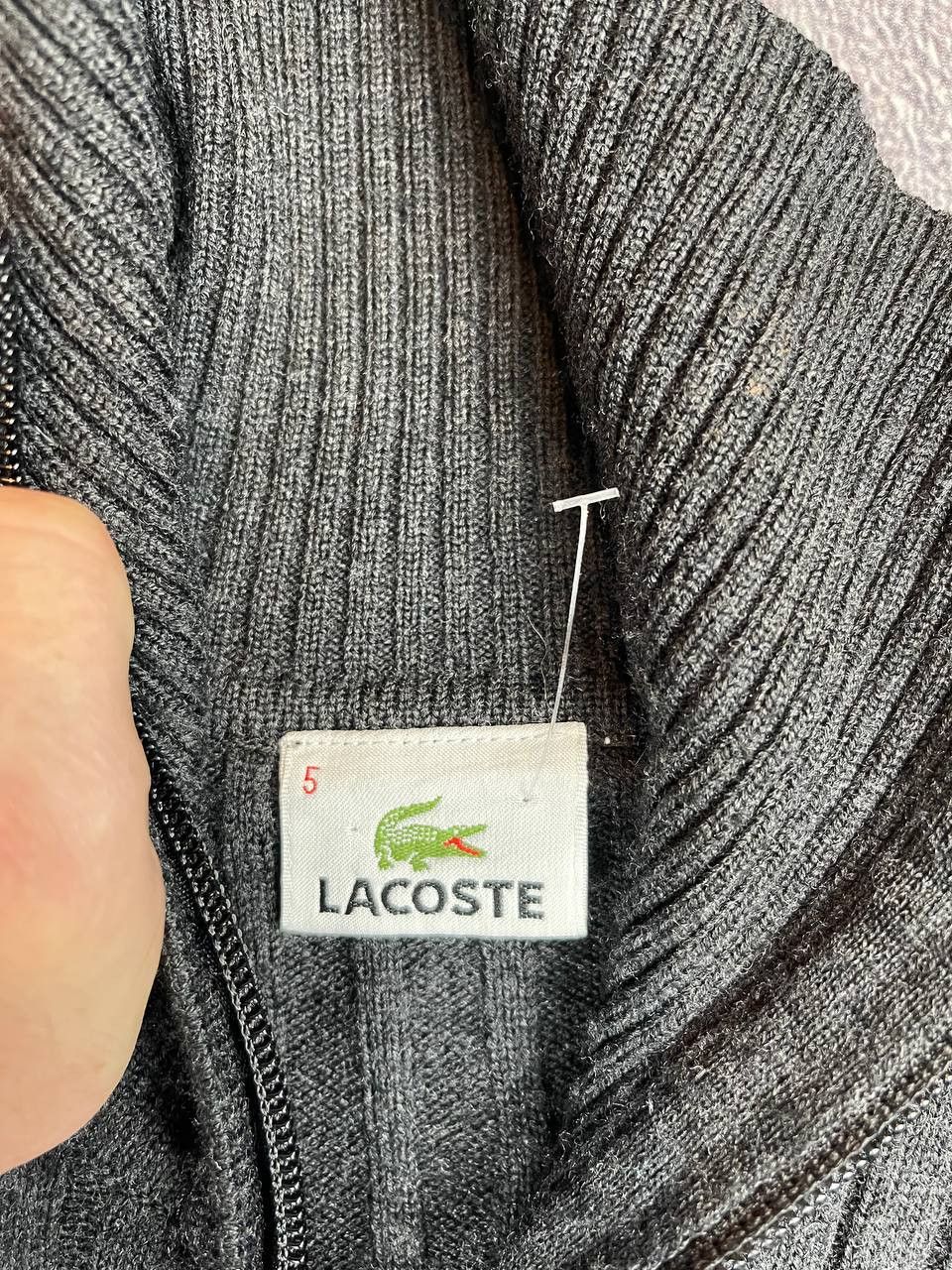 Lacoste Lacoste wool zip sweater size S-M Size US S / EU 44-46 / 1 - 6 Thumbnail