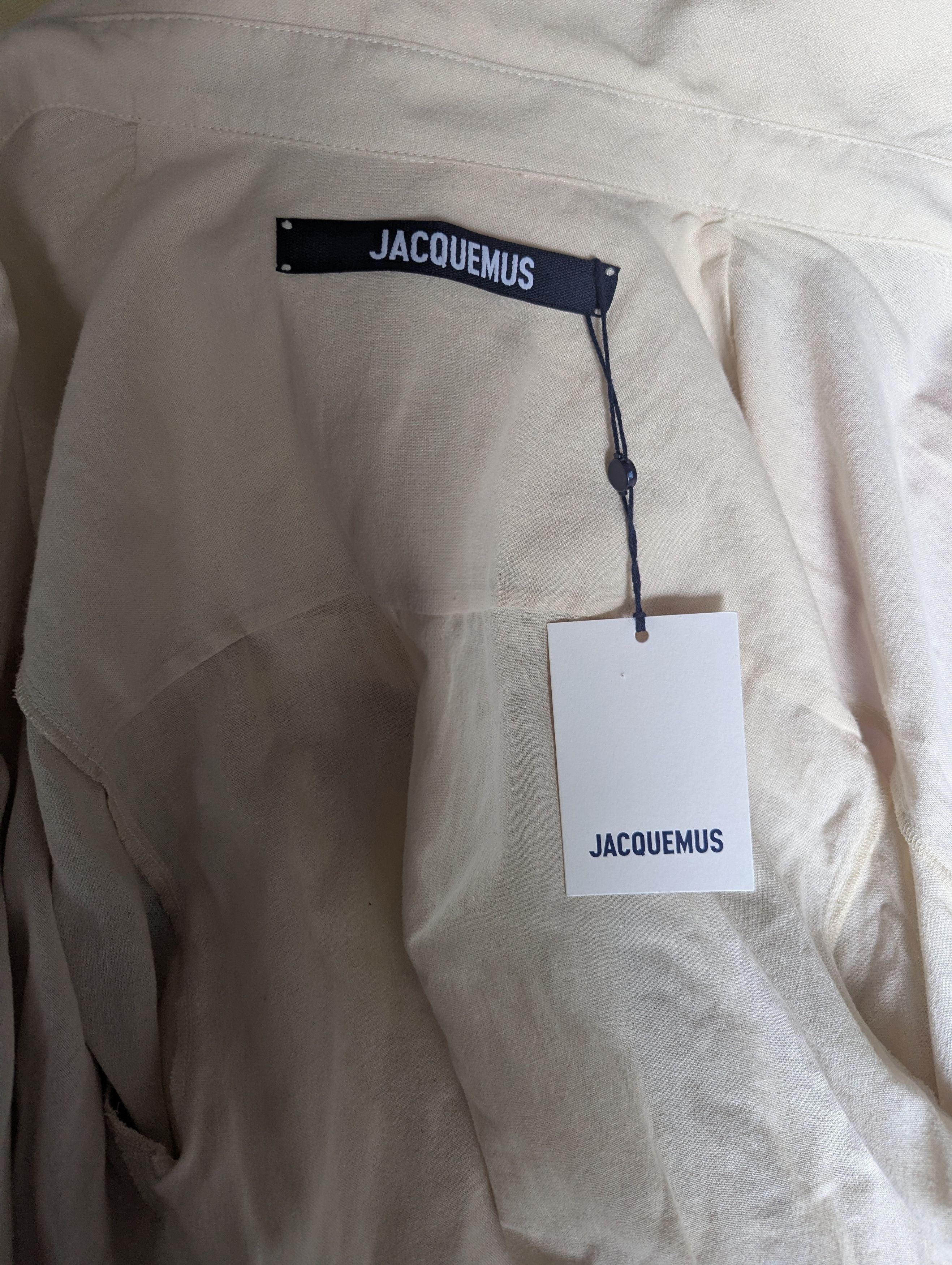 Jacquemus La Bahia Robe in Cream - ruched shirt dress Size S / US 4 / IT 40 - 7 Thumbnail