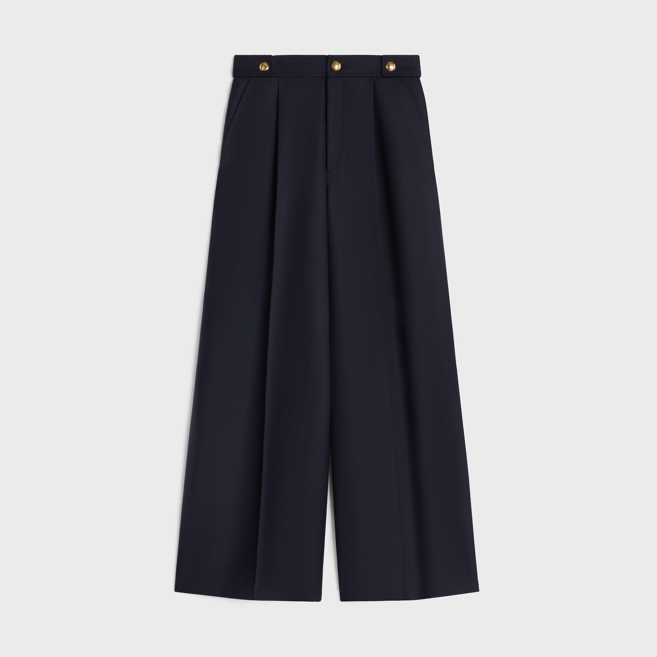 Celine taillat pants in wool gabardine navy Size 26" / US 2 / IT 38 - 1 Thumbnail