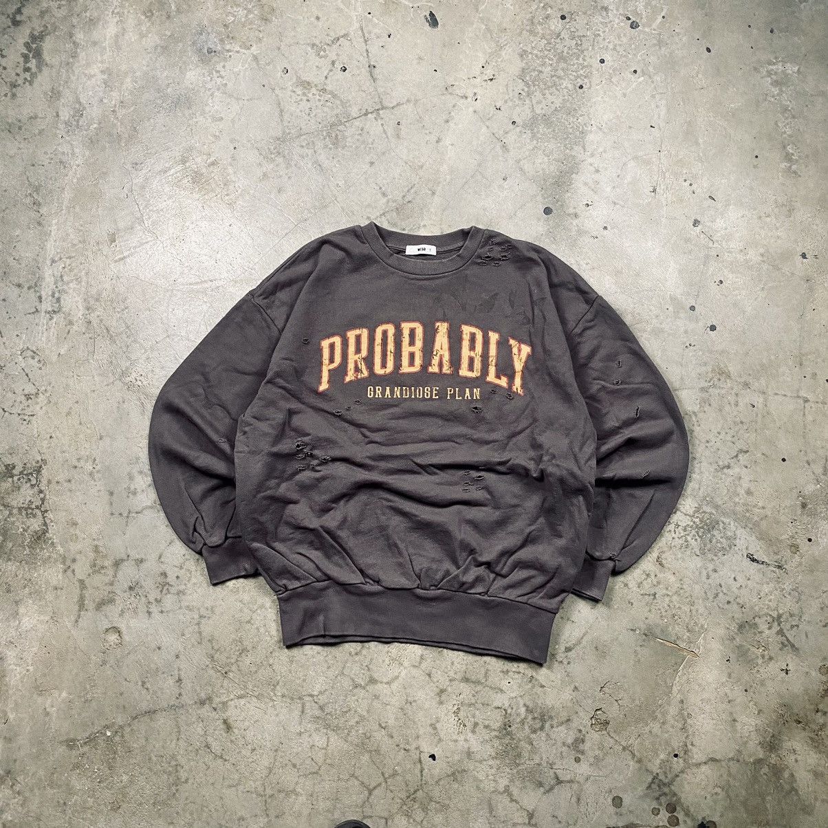 Japanese Brand y2k Grandise Plan Bondage Distressed Crewneck Size US L / EU 52-54 / 3 - 1 Thumbnail