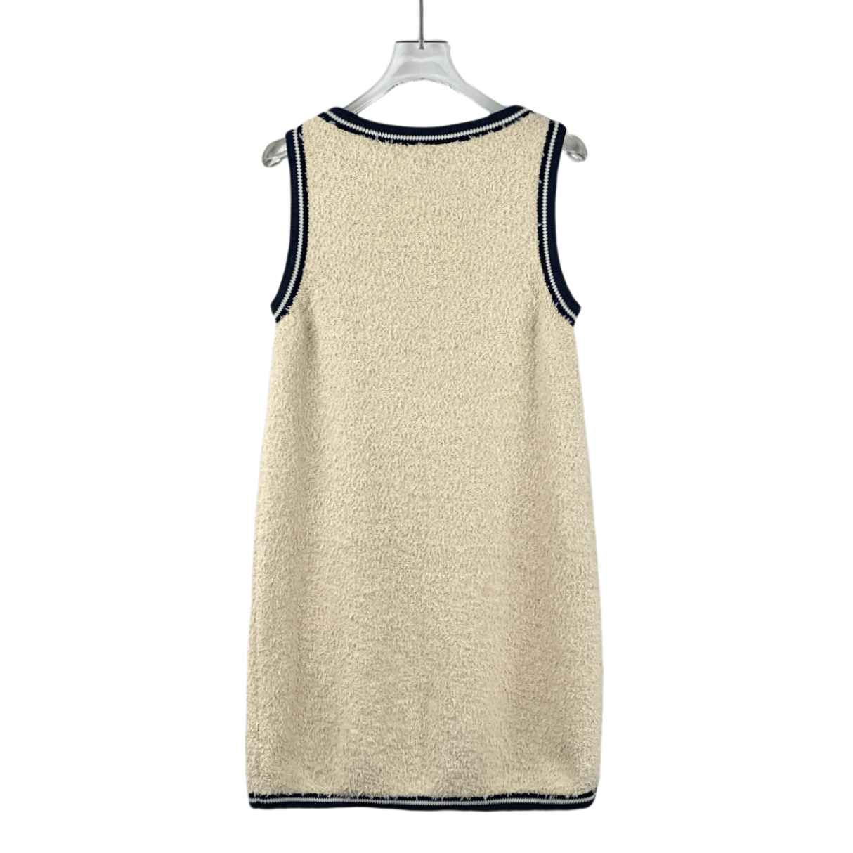 Chanel Chanel Beige Striped Cotton Tweed Sleeveless Dress (Size 36) Size XS / US 0-2 / IT 36-38 - 8 Thumbnail
