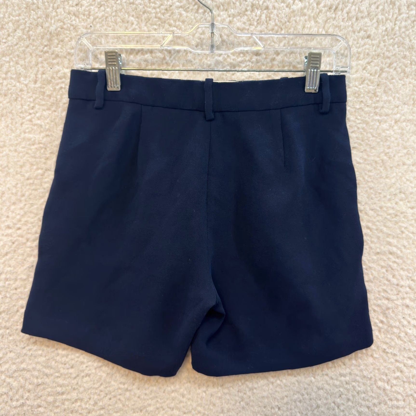 J.Crew VINTAGE J. CREW Dress Shorts 0 24 Navy Blue Pleated Preppy Chino Size 25" / US 0 / IT 36 - 6 Thumbnail