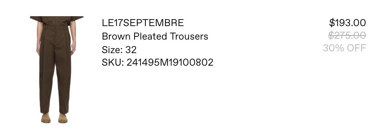 LE17SEPTEMBRE LE17SEPTEMBRE Brown Pleated Trouser Size 48 / 32 Waist Size US 32 / EU 48 - 11 Thumbnail