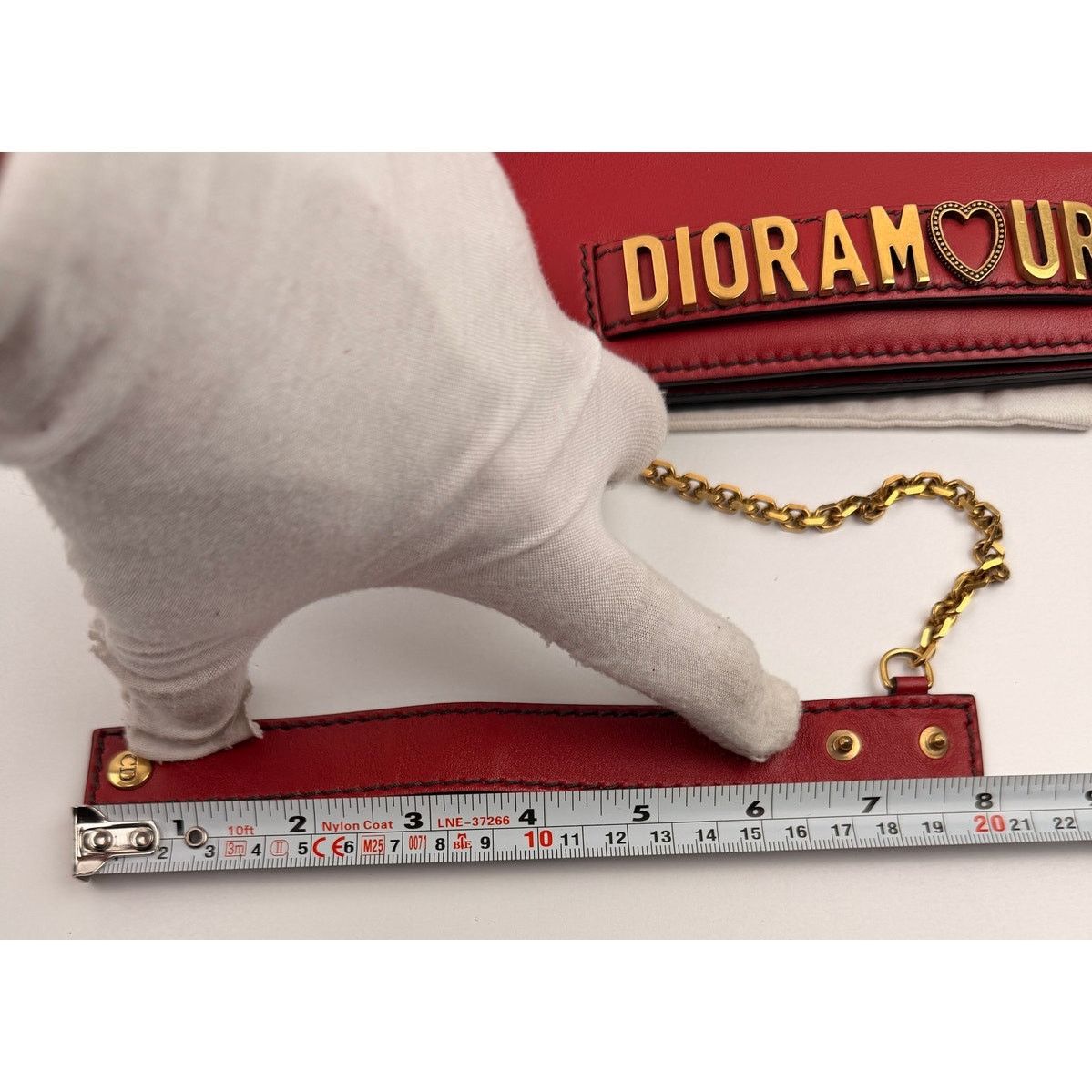 Dior Dior Dioramour Red Clutch with Chained Wristlet Size ONE SIZE - 14 Thumbnail