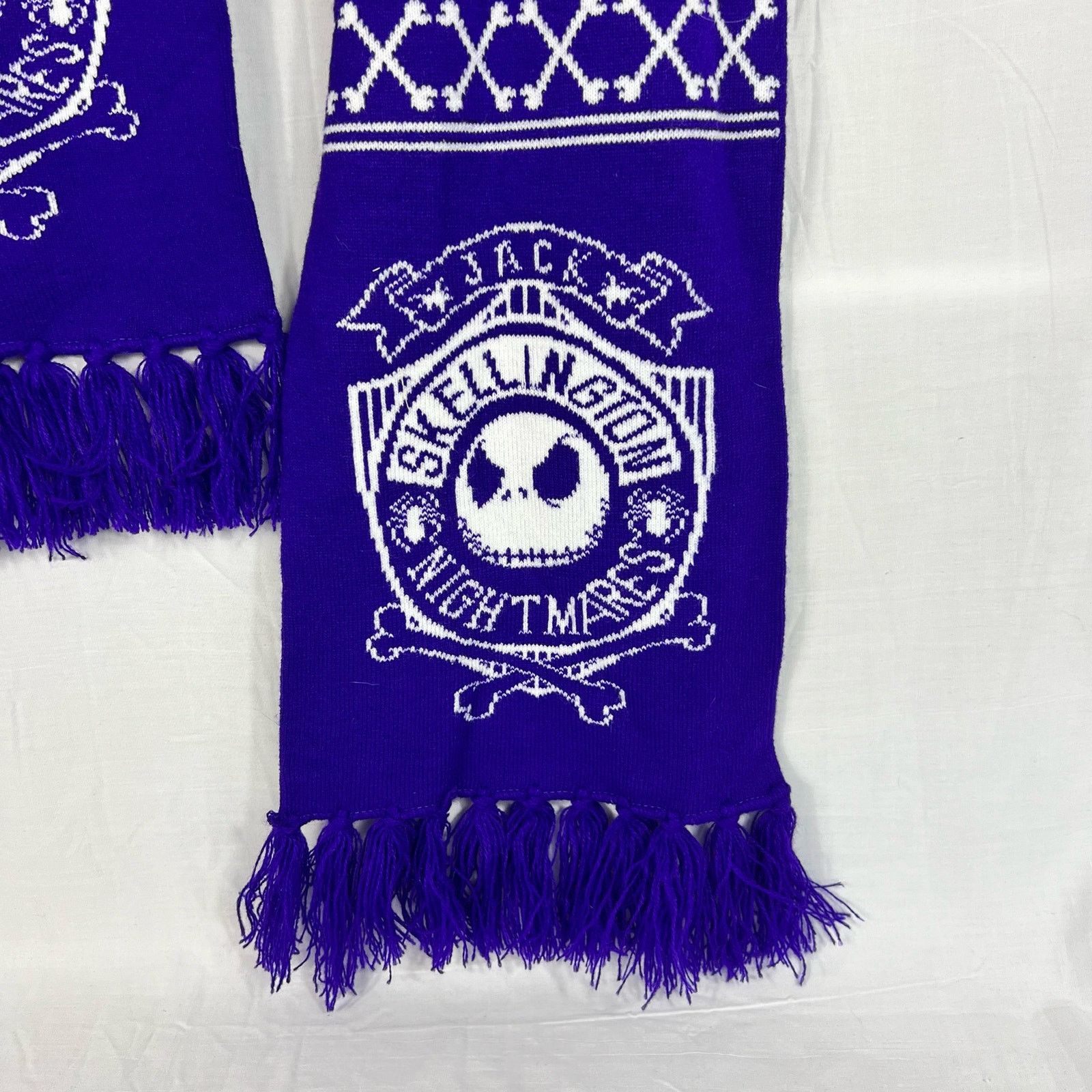 Disney Disney Nightmare Before XMAS Jack Skellington Fringed Scarf Size ONE SIZE - 2 Thumbnail