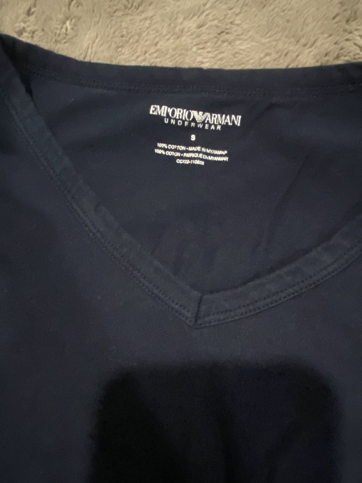 Emporio Armani Blue and Black Emporio Armani T-Shirts Size US S / EU 44-46 / 1 - 3 Thumbnail