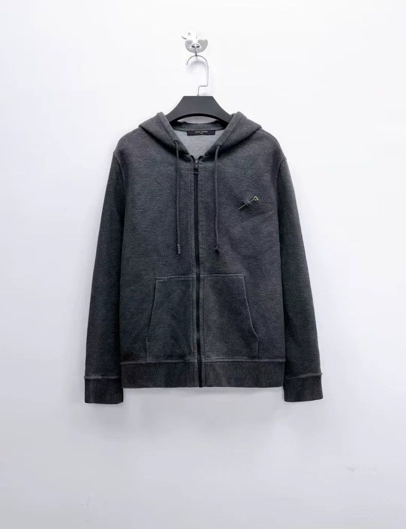 Louis Vuitton Louis Vuitton Grey Logo Zip Hoodie Size US S / EU 44-46 / 1 - 1 Thumbnail
