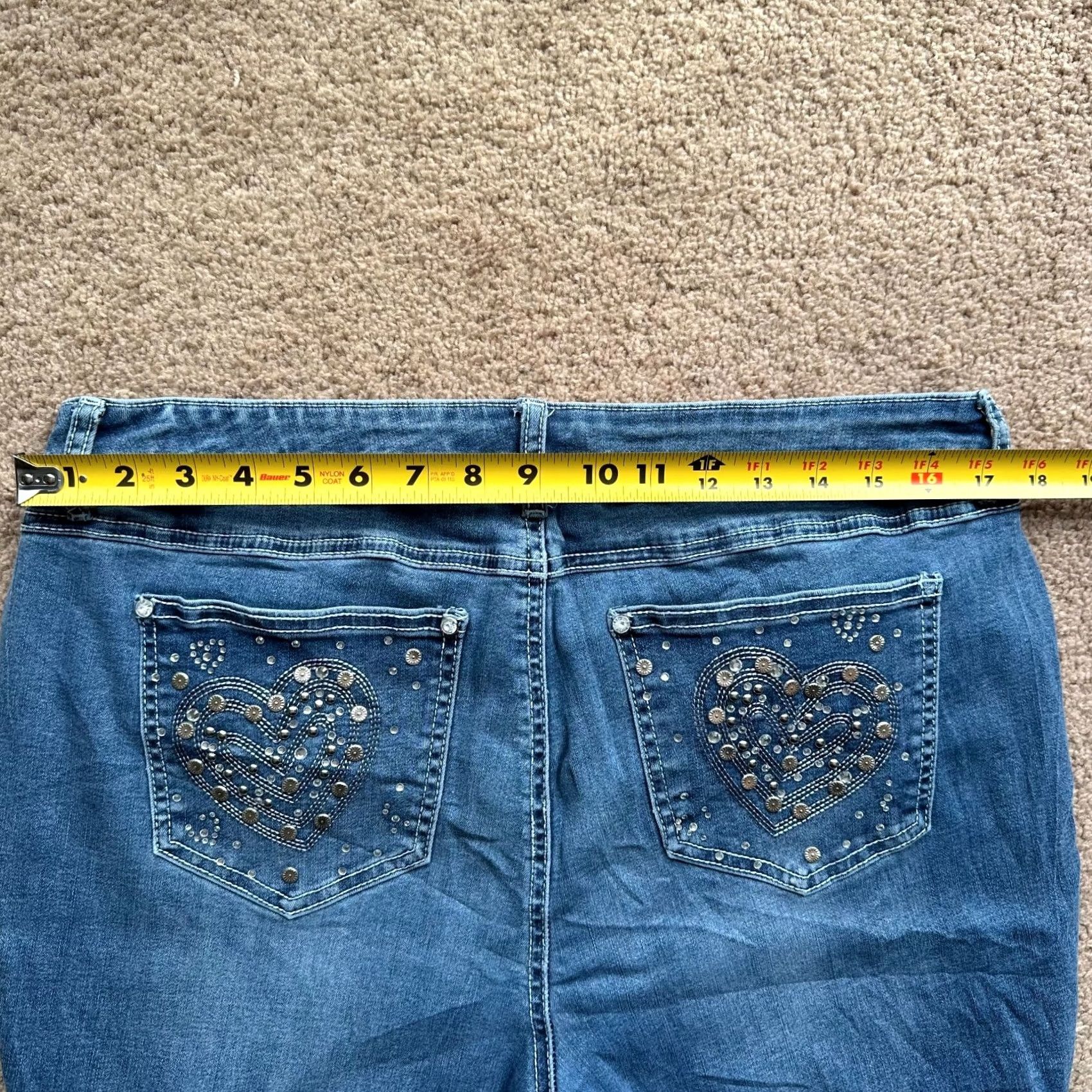 Vintage 1822 Denim Jeans Womens 16W Mid Rise Flared Blue Medium Wash Jeans Size 38" / US 16 / IT 52 - 6 Thumbnail