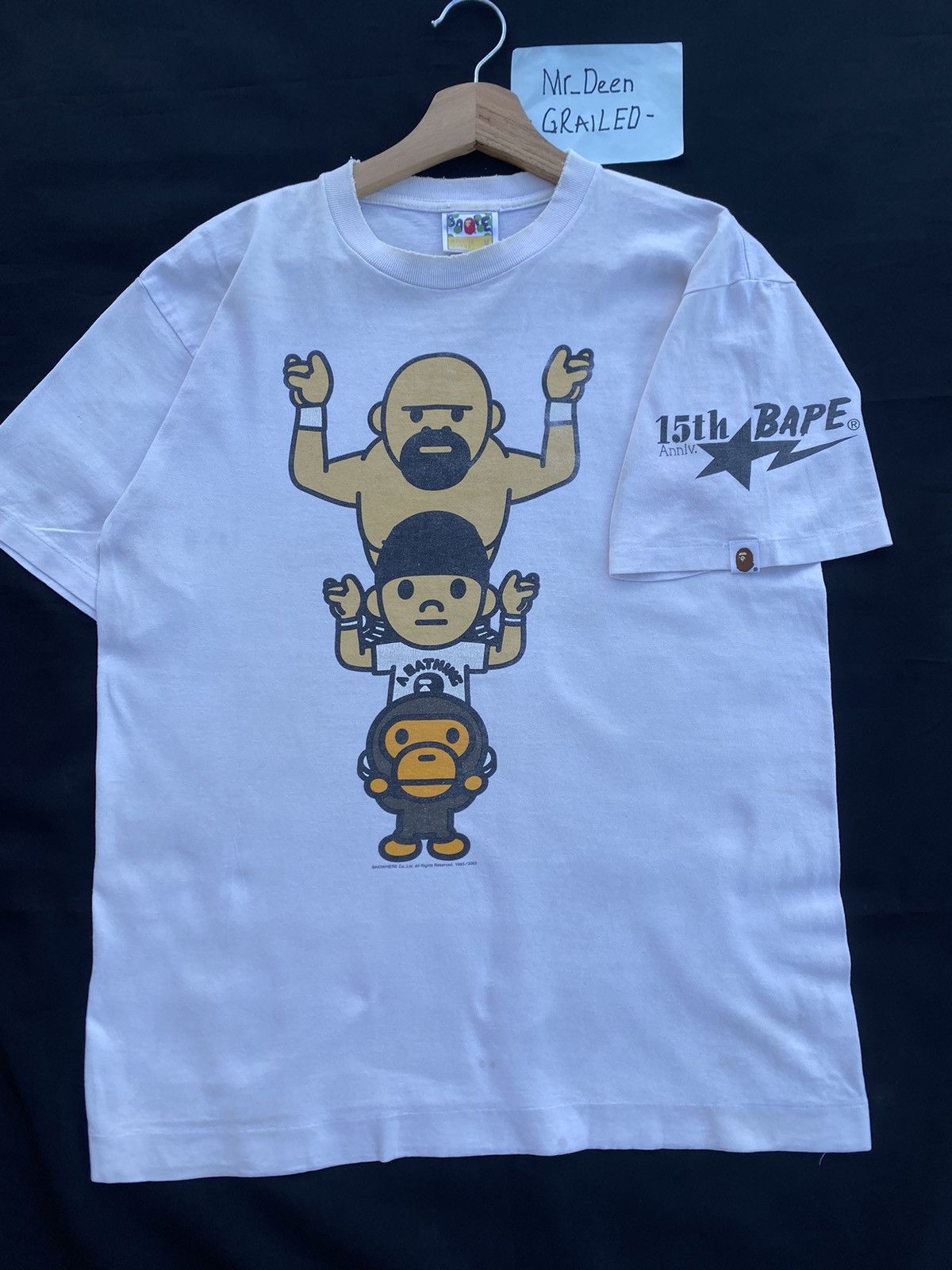 Bape Rare SS2008 BAPE Baby Milo x Nigo 15th Anniversary Tshirt Size US M / EU 48-50 / 2 - 4 Thumbnail