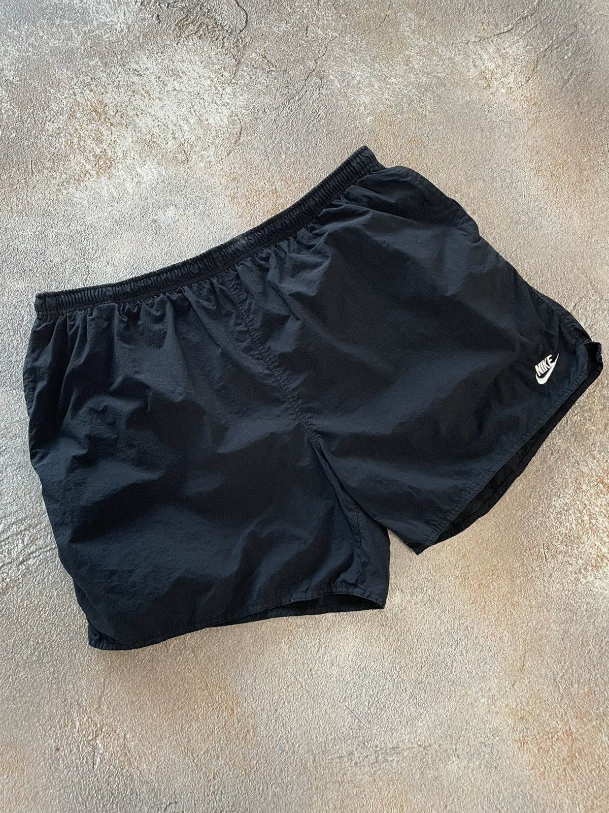 Nike Vintage Nike Nylon Drill Black Shorts Big Swoosh Size US 38 / EU 54 - 3 Thumbnail