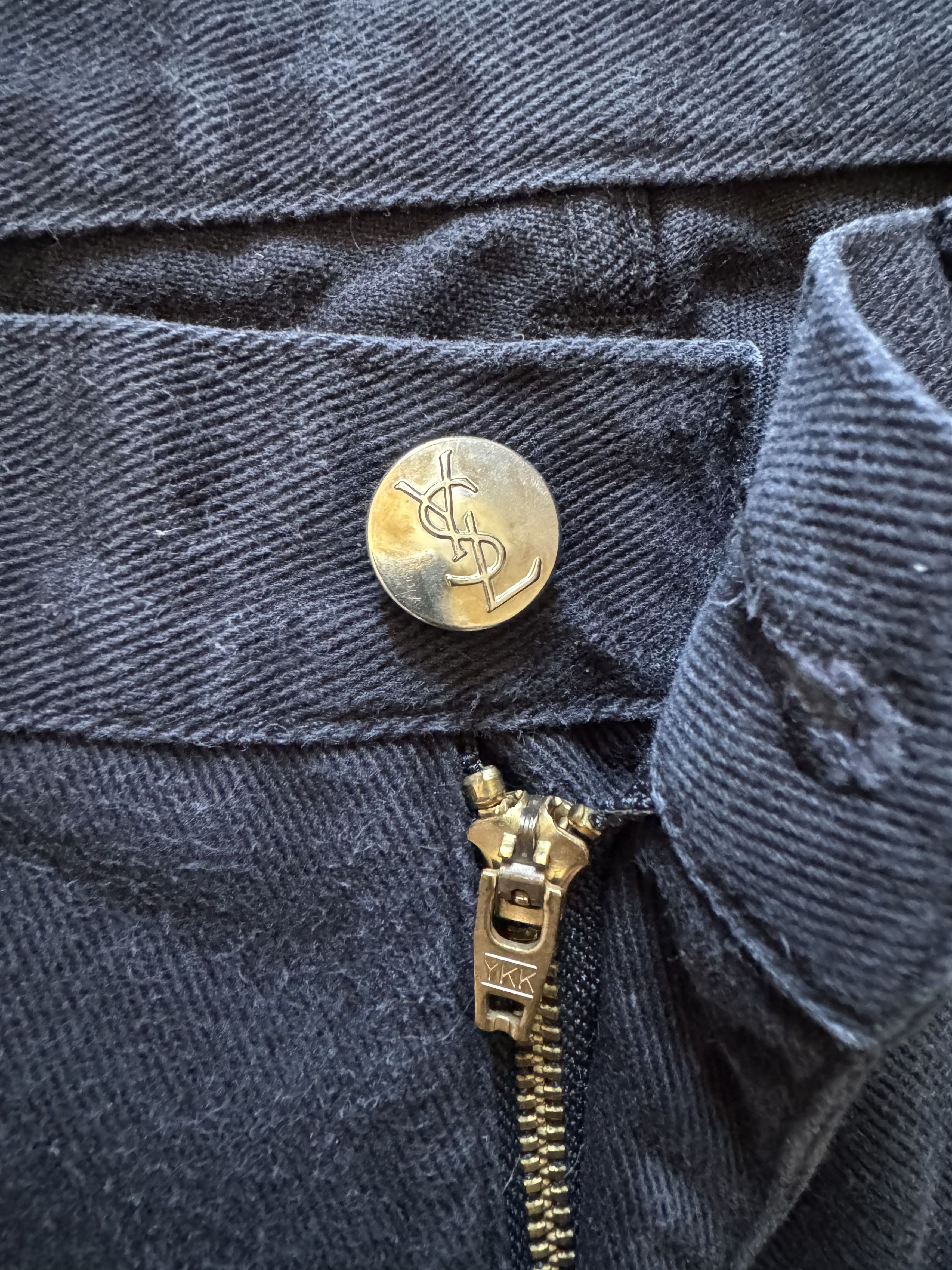 Vintage YSL Jeans Yves Saint Laurent Pants Washed Black