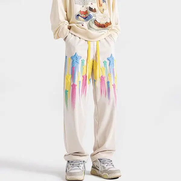 VIBE Escape from Earth Graffiti Stars Loose Casual Pants Size US 30 / EU 46 - 6 Thumbnail
