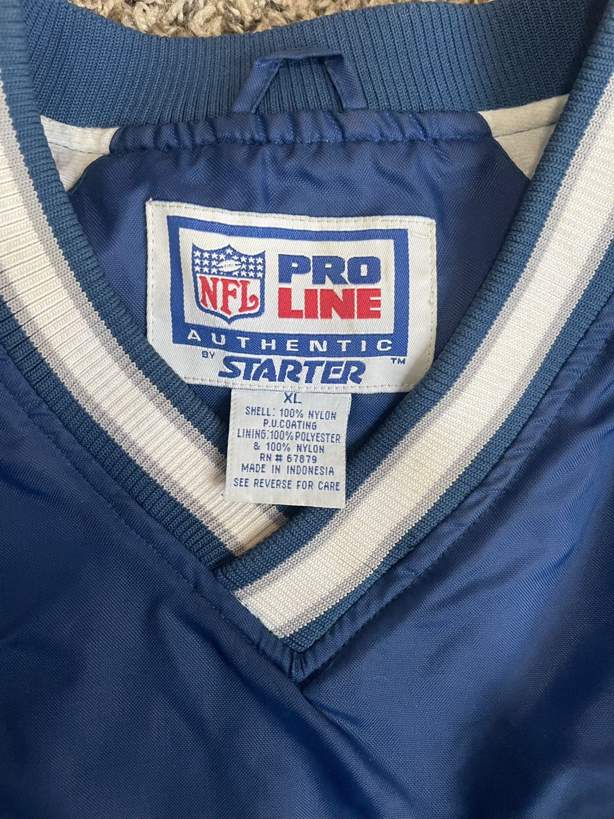 Starter Vintage Dallas Cowboys Starter Pro Line Pullover Jacket Size US XL / EU 56 / 4 - 7 Thumbnail