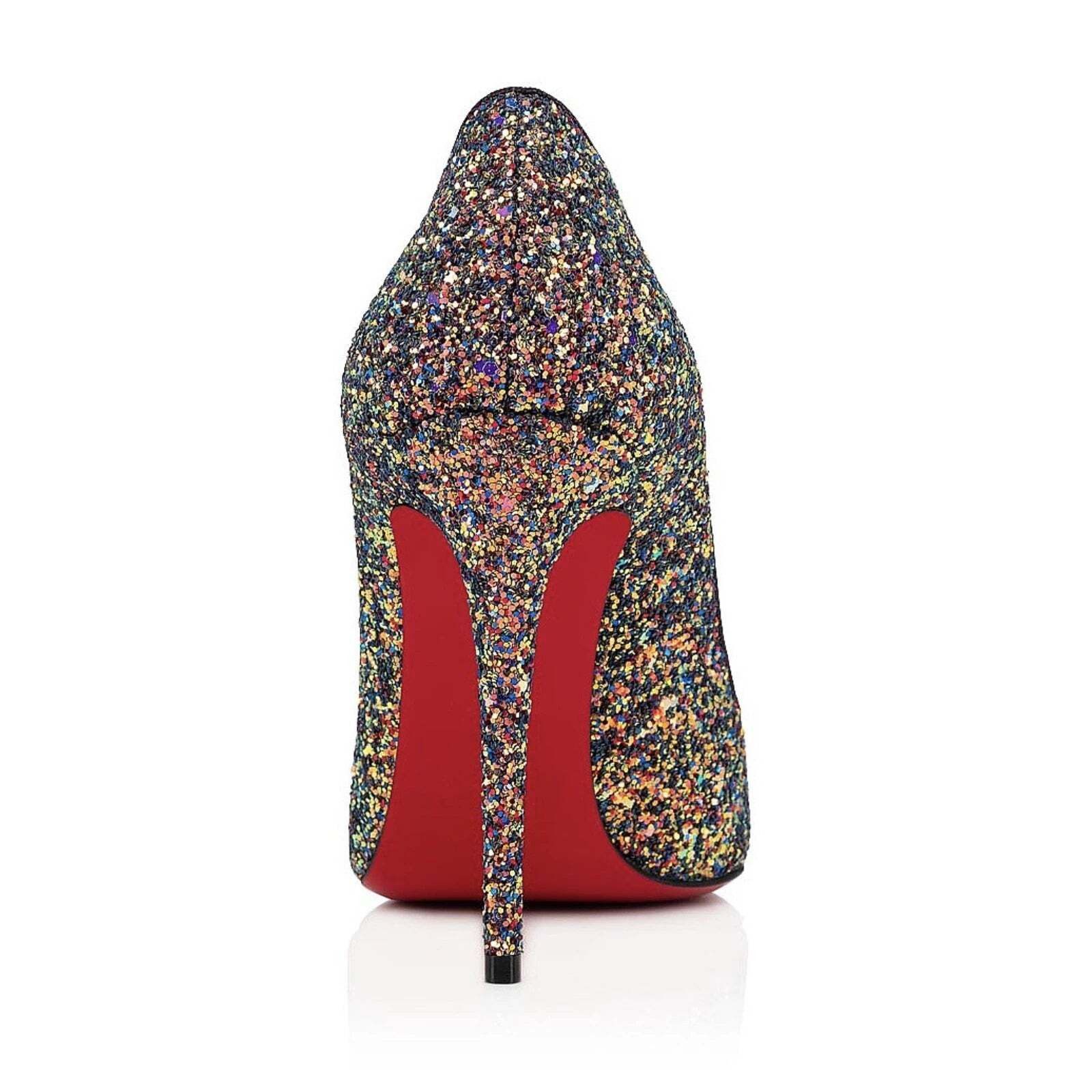 Christian Louboutin Christian Louboutin Pigalle Follies 100 Glitter Milkyway Size US 7 / IT 37 - 11 Thumbnail