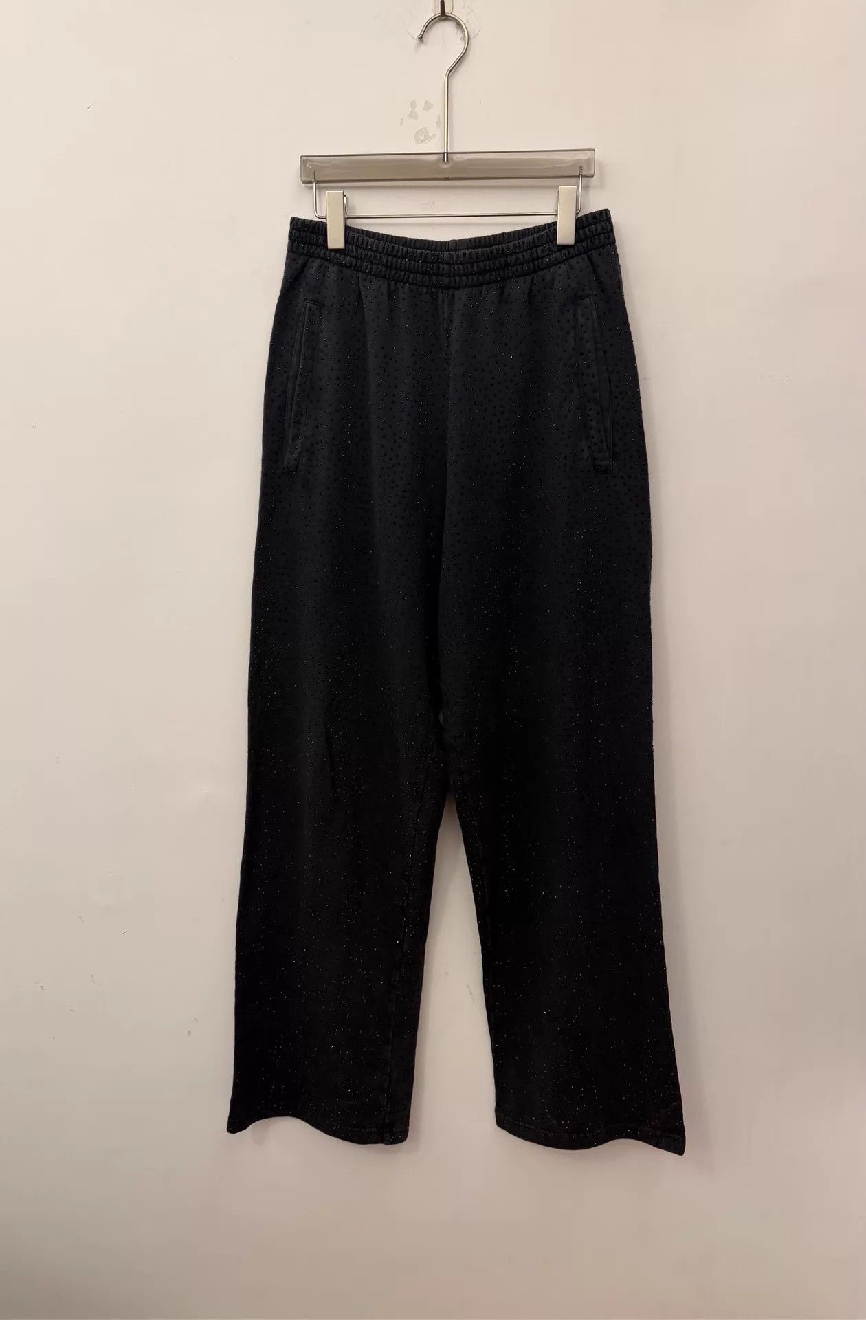 Balenciaga Balenciaga Crystal Distressed Wide-Leg Pants M NWOT Size US 32 / EU 48 - 1 Thumbnail