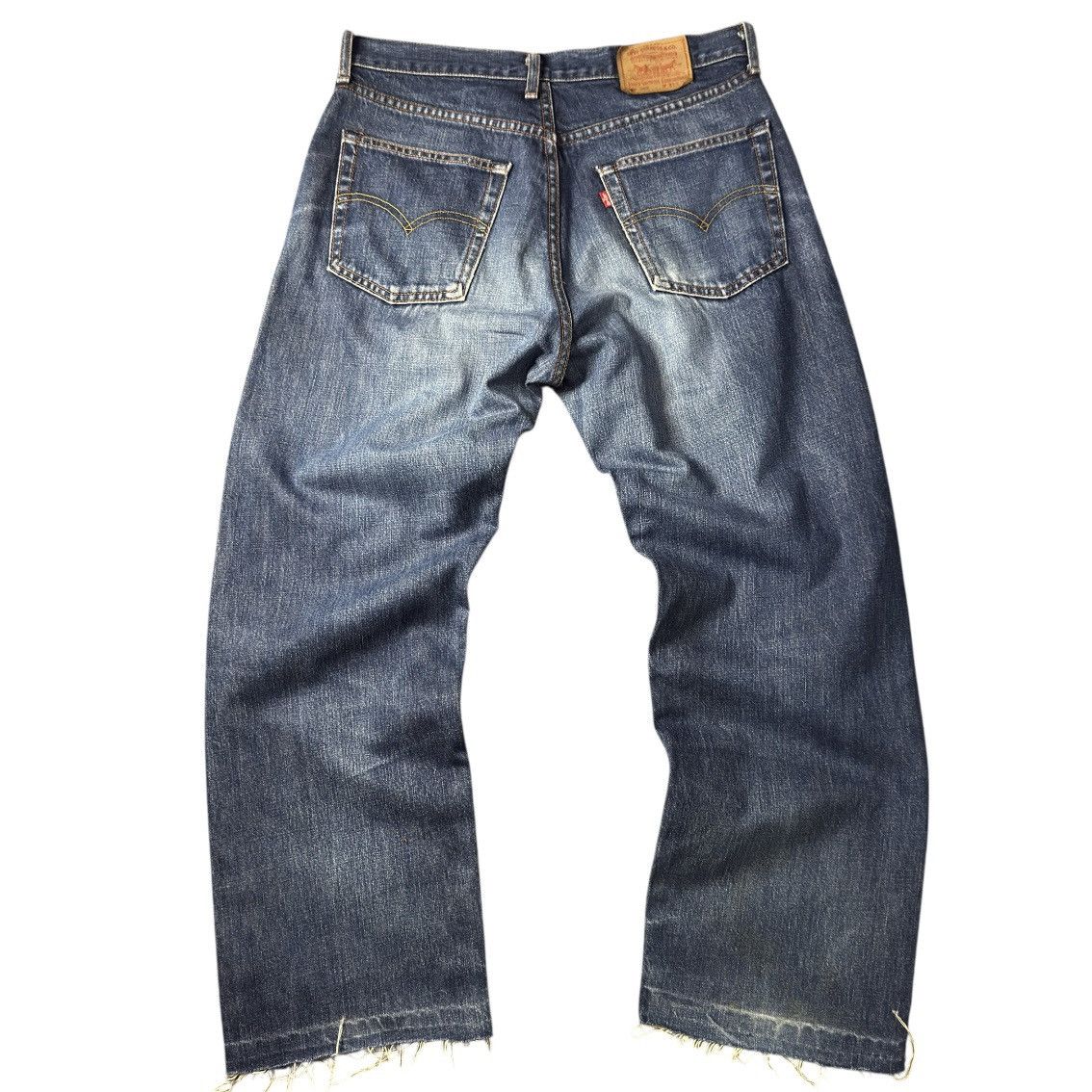 Engineered Garments × Levi's Vintage 90s Levis 503 Distressed Ripped Faded Aging Denim Size US 33 - 3 Thumbnail