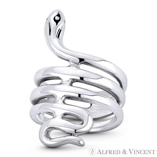 Other Snake Spirit Charm Boho Ring in .925 Sterling Silver Size ONE SIZE - 1 Preview