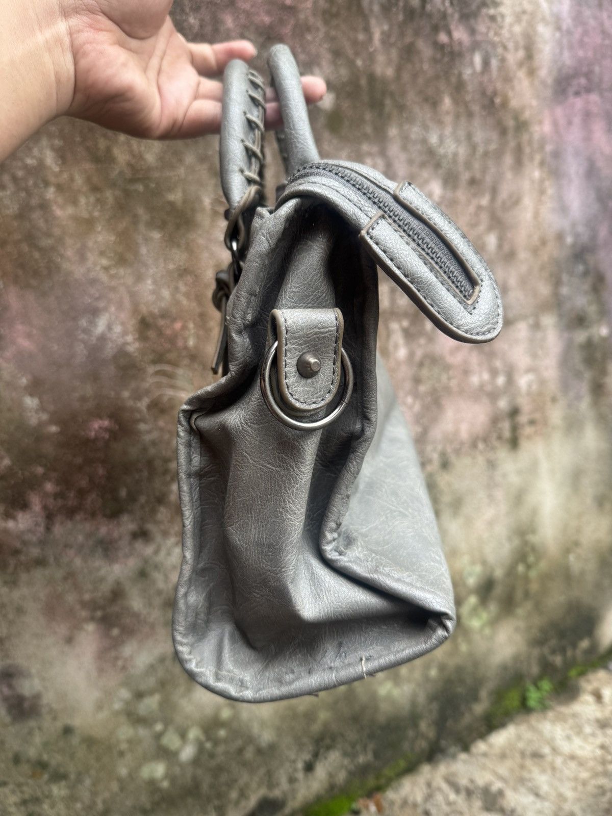 Vintage Leather City Bags Grey Vintage Size ONE SIZE - 5 Thumbnail