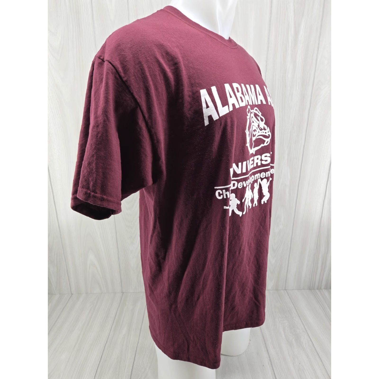 Jerzees JERZEES Alabama A&M Bulldogs Child Development Center Graphic Tee Mens XL Maroon Crew Neck Short Sleeve Sports University Logo 90s? Size US XL / EU 56 / 4 - 6 Thumbnail