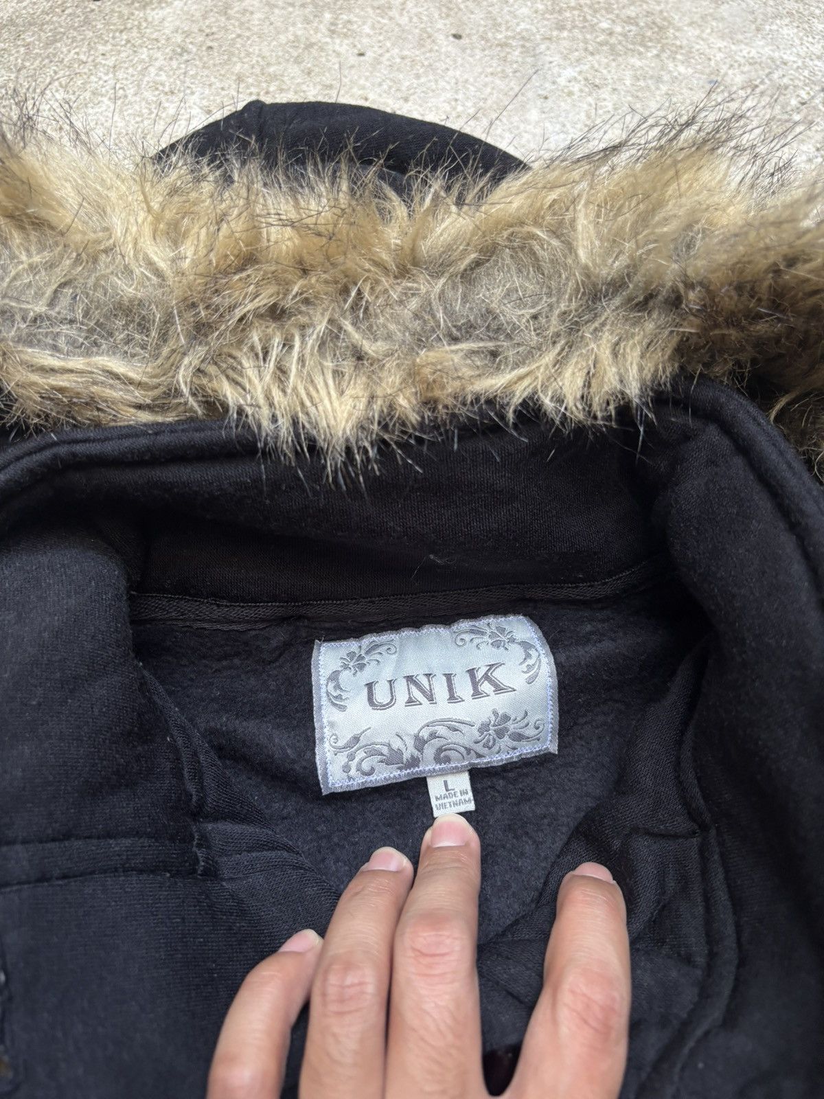 Le Grande Bleu (L.G.B.) Black UNIK Fur Jacket Button Size L / US 10 / IT 46 - 5 Thumbnail