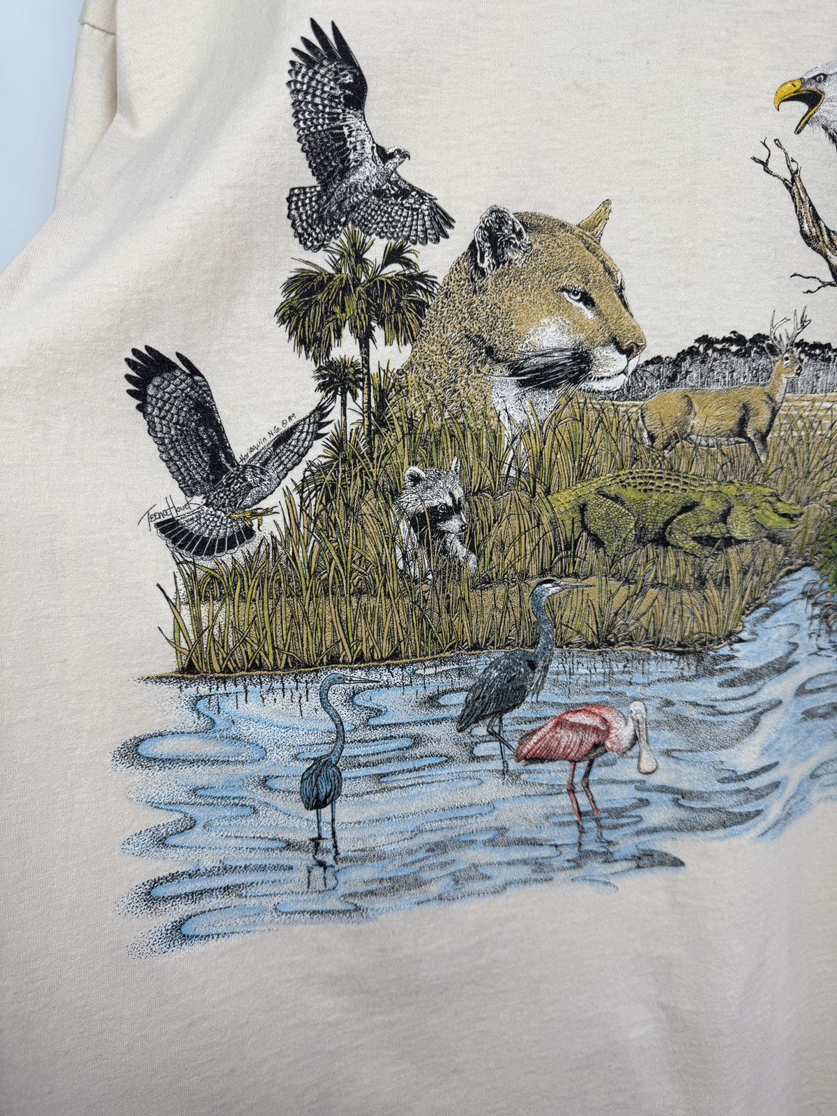 Hanes 🇺🇸 Vintage 1989 Aboriginal Art Animals T-Shirt Single Stitch Size US XL / EU 56 / 4 - 6 Thumbnail