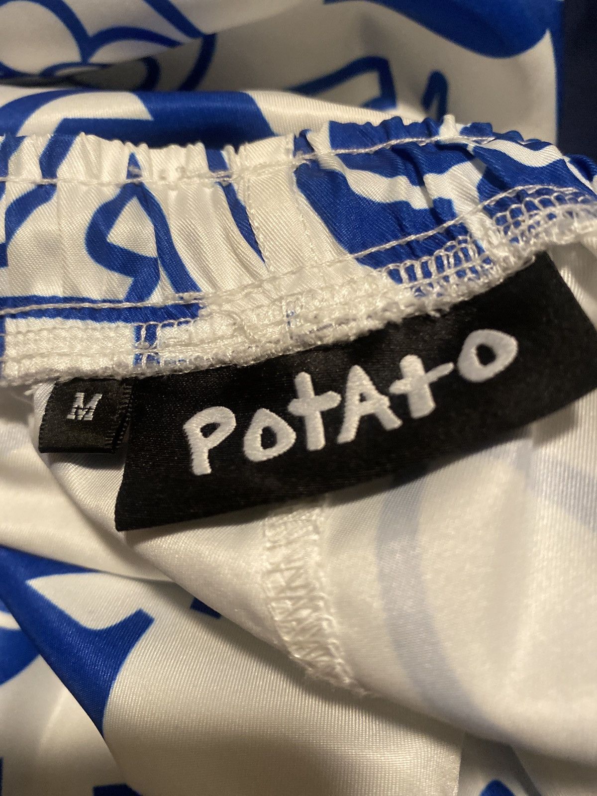 image of Imran Potato Blue And White Shorts, Men's (Size 32)