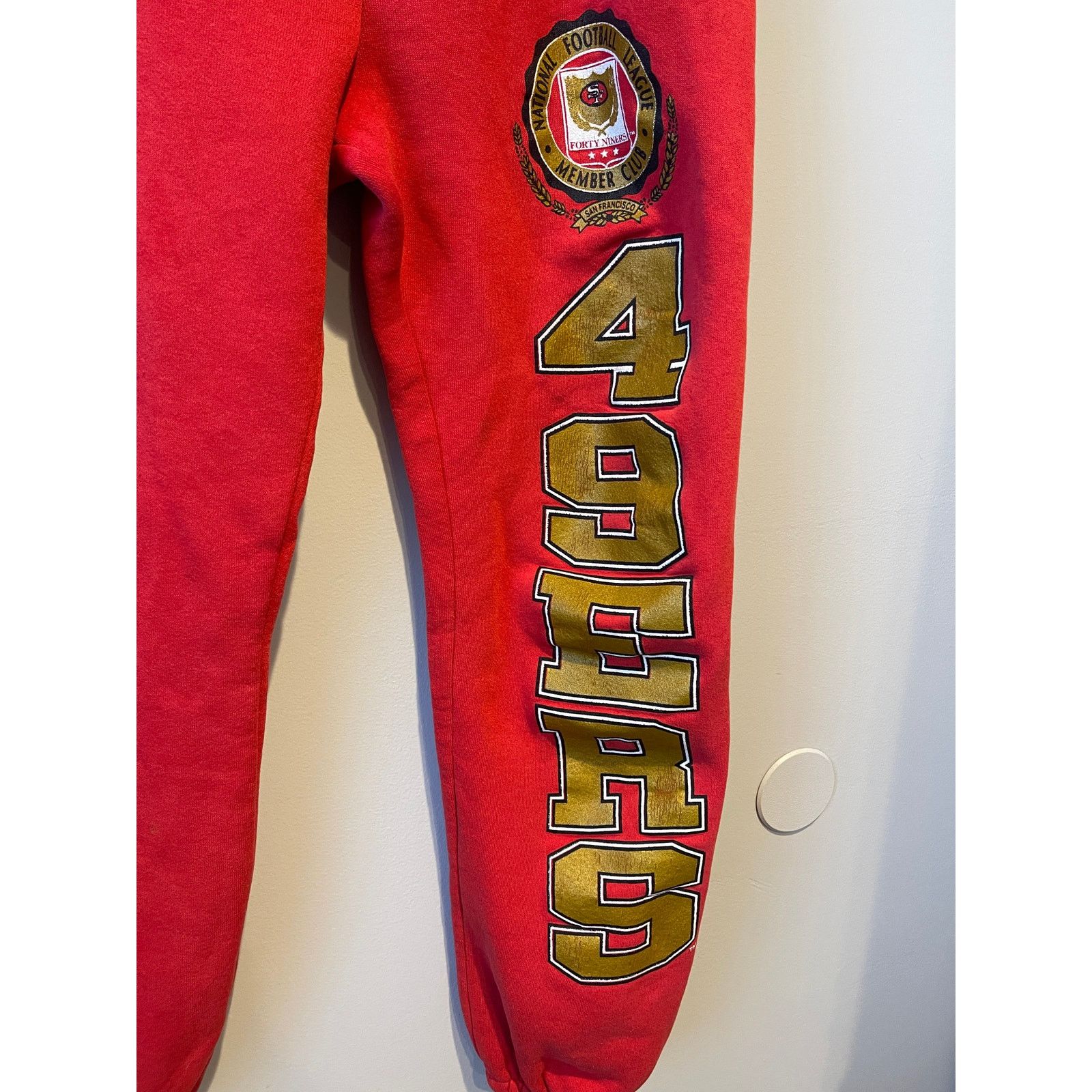 Nutmeg × Vintage Vintage San Francisco 49er NFL Member Club Red Sweatpants Size US 28 / EU 44 - 2 Thumbnail