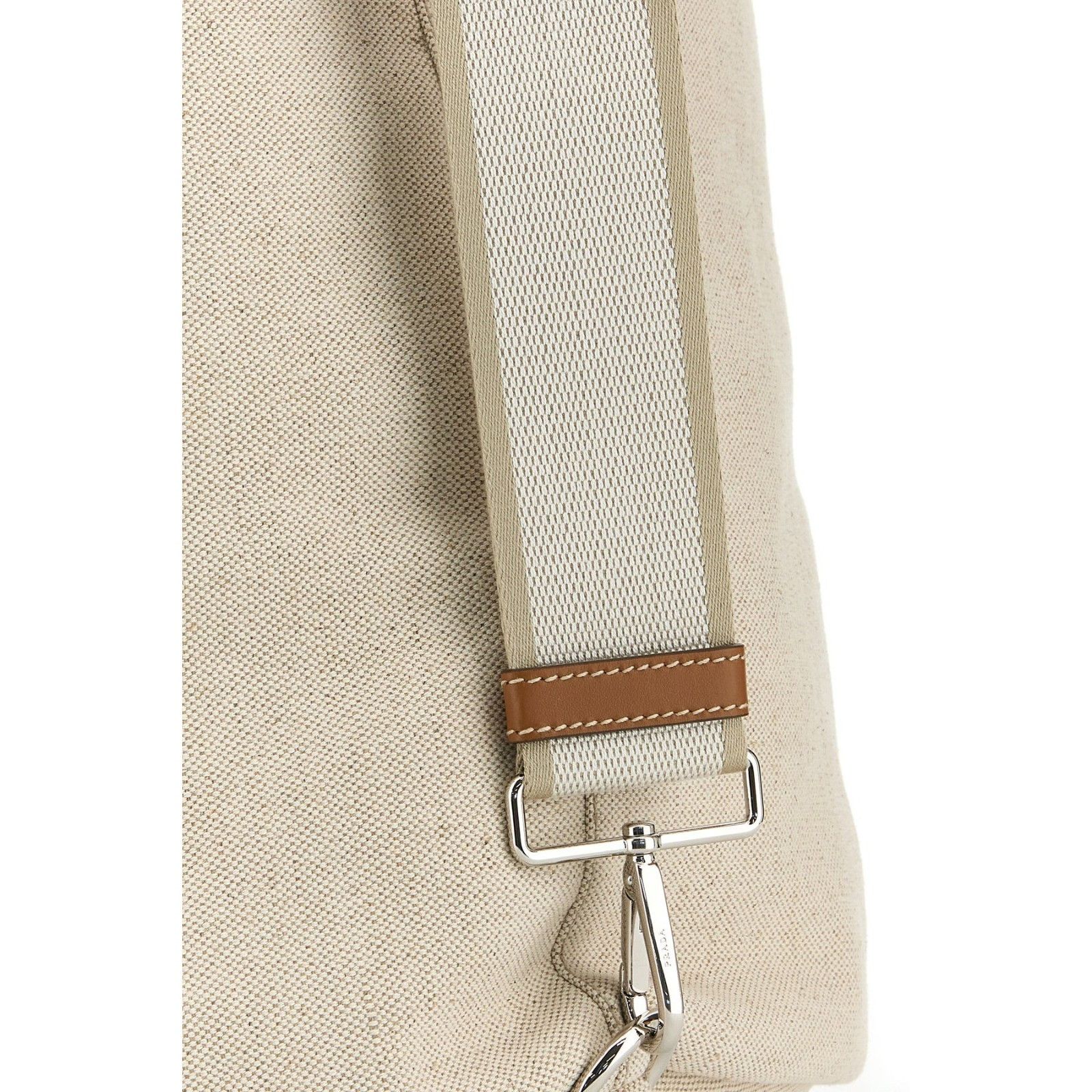 Prada PRADA Sand Beige Canvas Backpack New And Authentic Size ONE SIZE - 4 Thumbnail