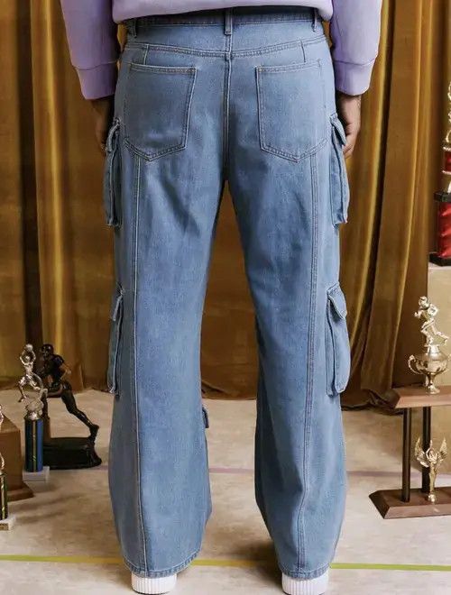 Jean Flap Pocket Cargo Jeans Size US 34 / EU 50 - 2 Thumbnail