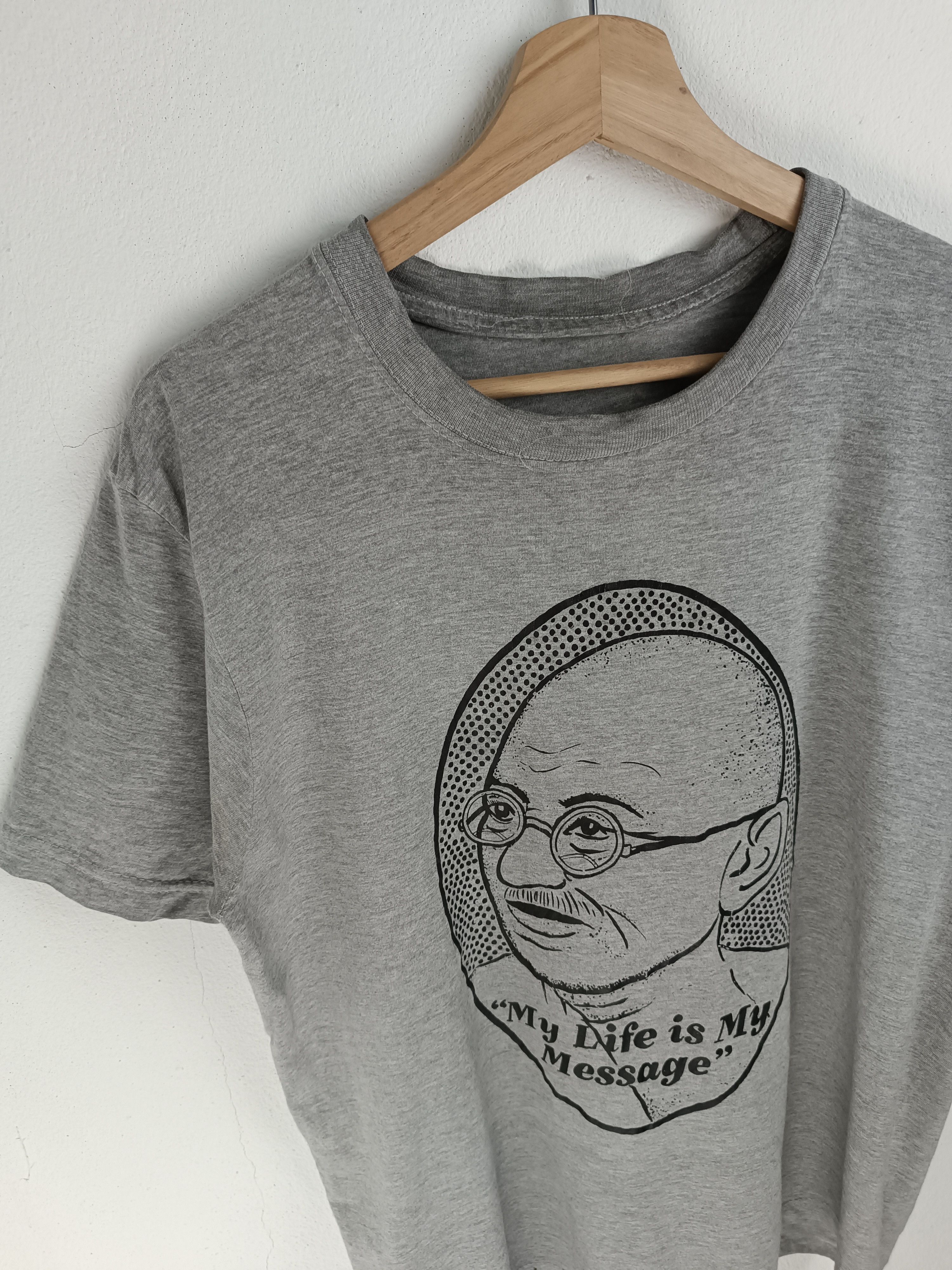 Vintage THRASHED FADED VINTAGE MAHATMA GANDHI ADULT HUMOR FUNNY TEE Size US M / EU 48-50 / 2 - 5 Thumbnail
