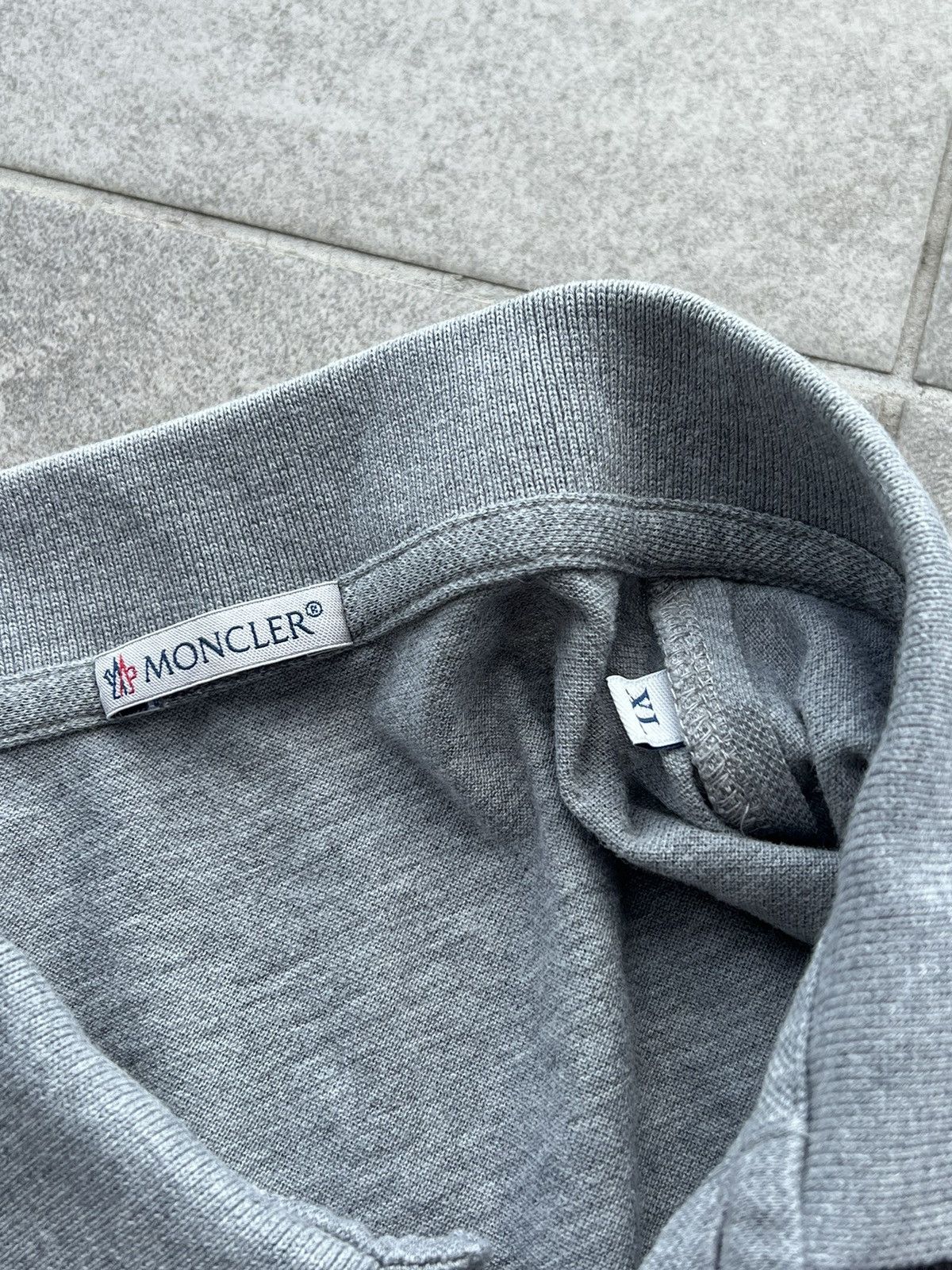 Moncler Moncler Maglia Polo Manica Corta grey triple logo Size US S / EU 44-46 / 1 - 4 Thumbnail