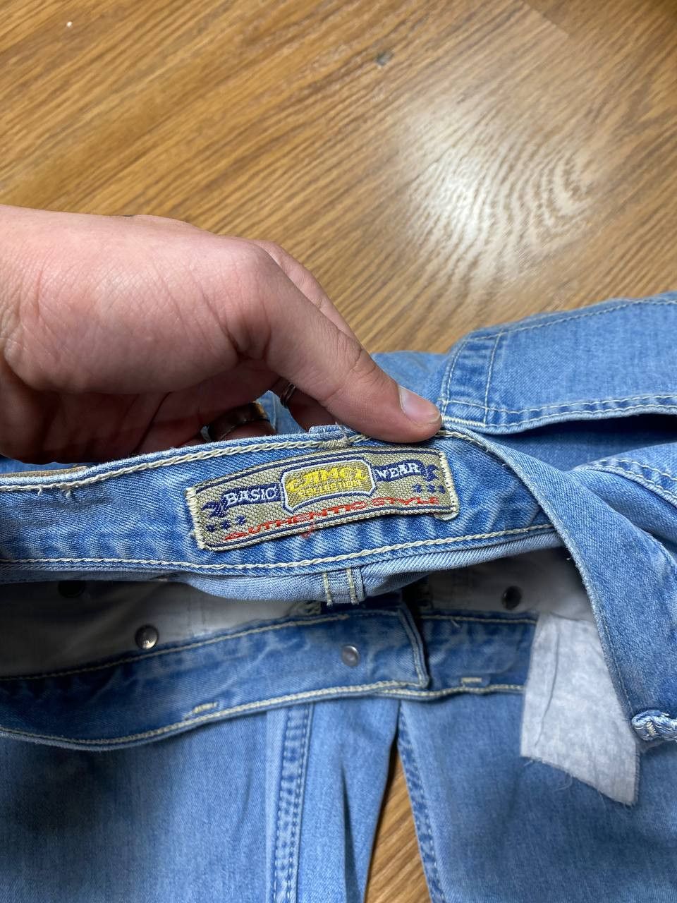 Japanese Brand Dirty Painted Distressed Thrashed Faded Baggy Jeans Y2K Size US 30 / EU 46 - 8 Thumbnail