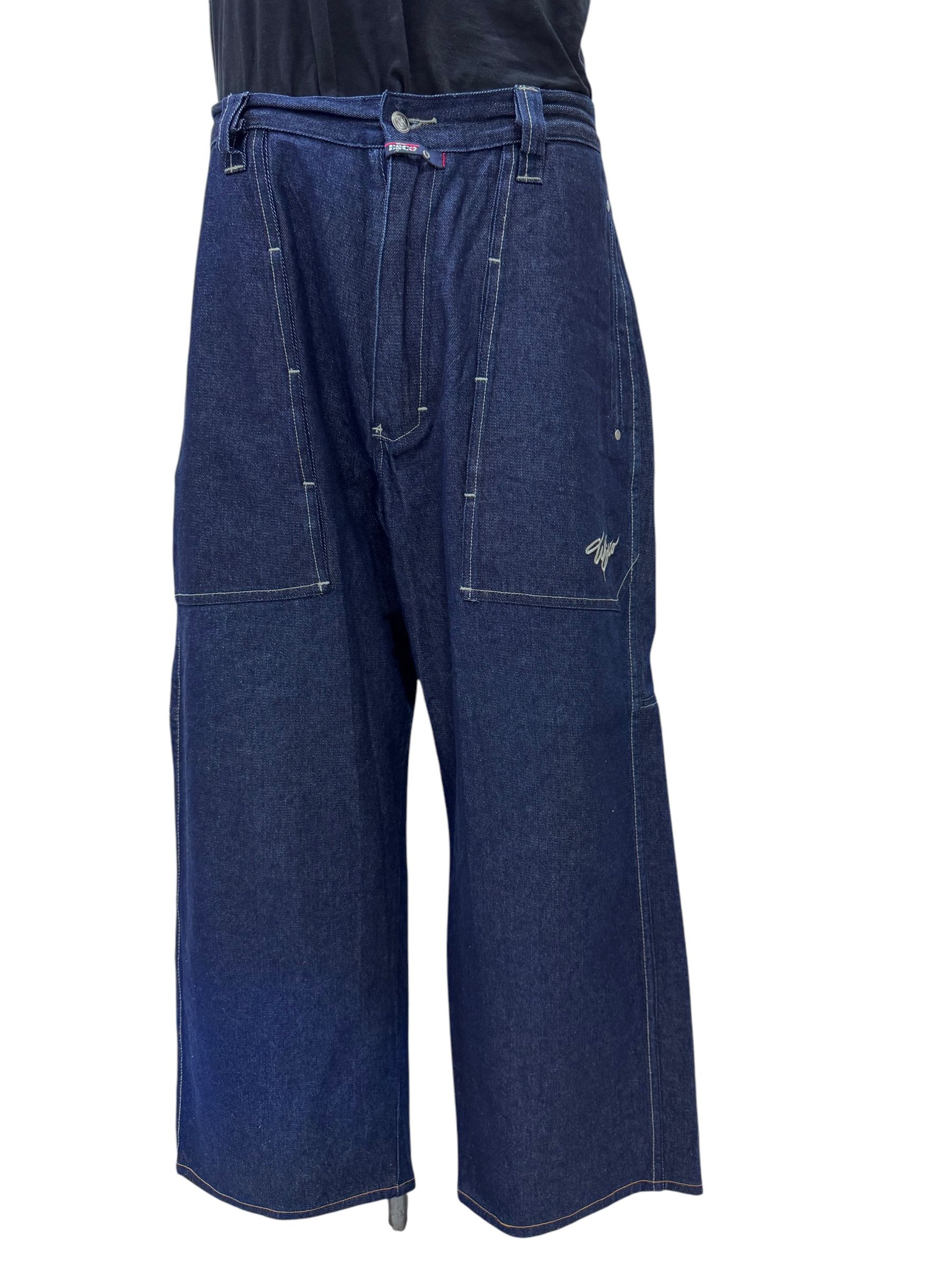 Japanese Brand Willie Esco Baggy Baker Pocket Denim Jeans Hip Hop Jeans Size US 36 / EU 52 - 2 Thumbnail