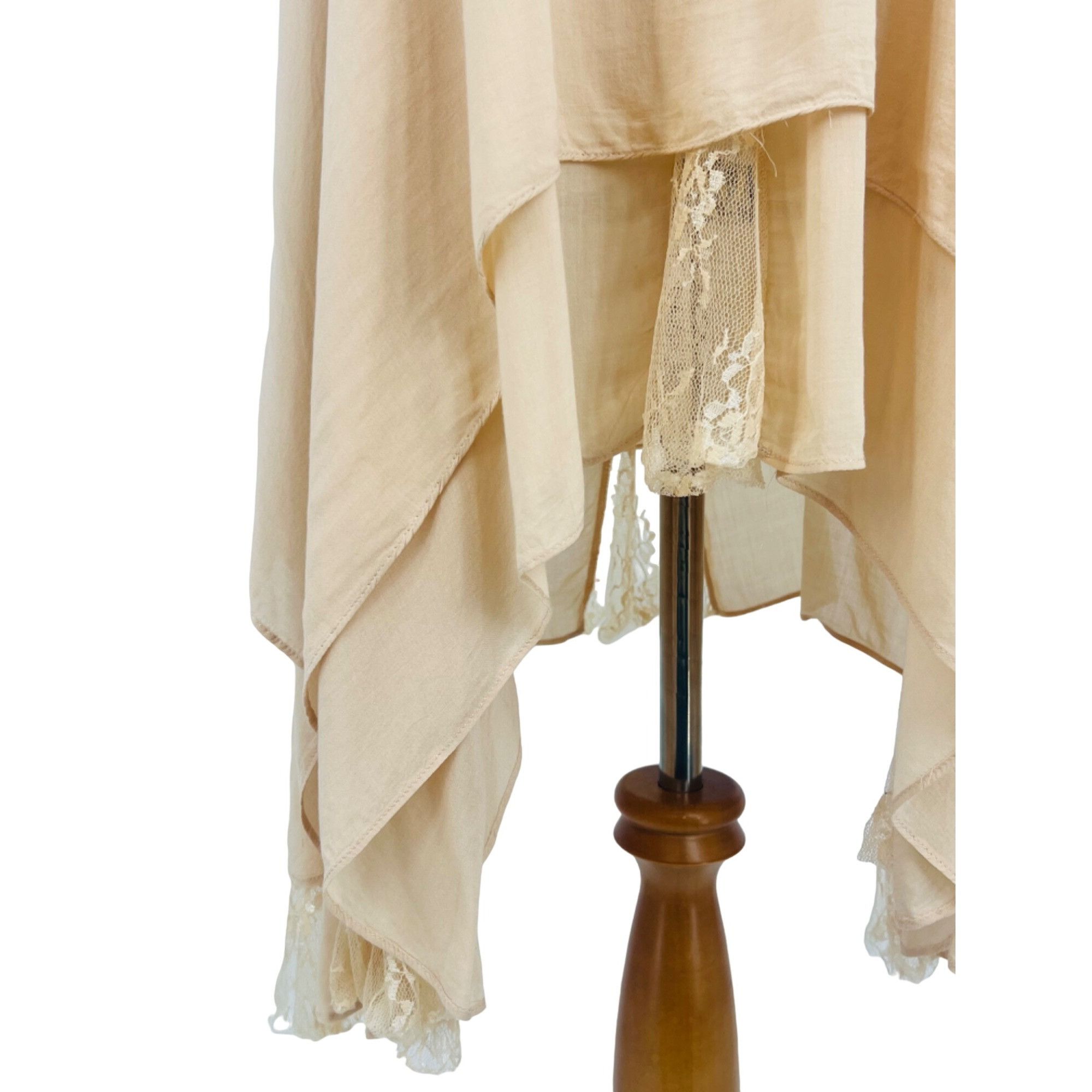 Free People RARE Free People Pieced Together Mini Slip Dress Tunic | Gru Size L / US 10 / IT 46 - 5 Thumbnail