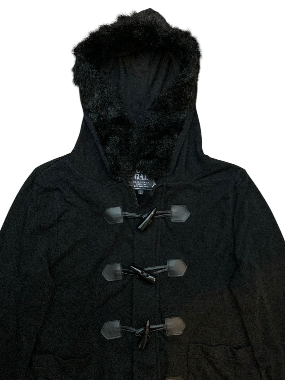 If Six Was Nine 2000s Joky Gal - Fur Hoodie Jacket Toggle Vkei Apocalypse Size US S / EU 44-46 / 1 - 3 Thumbnail